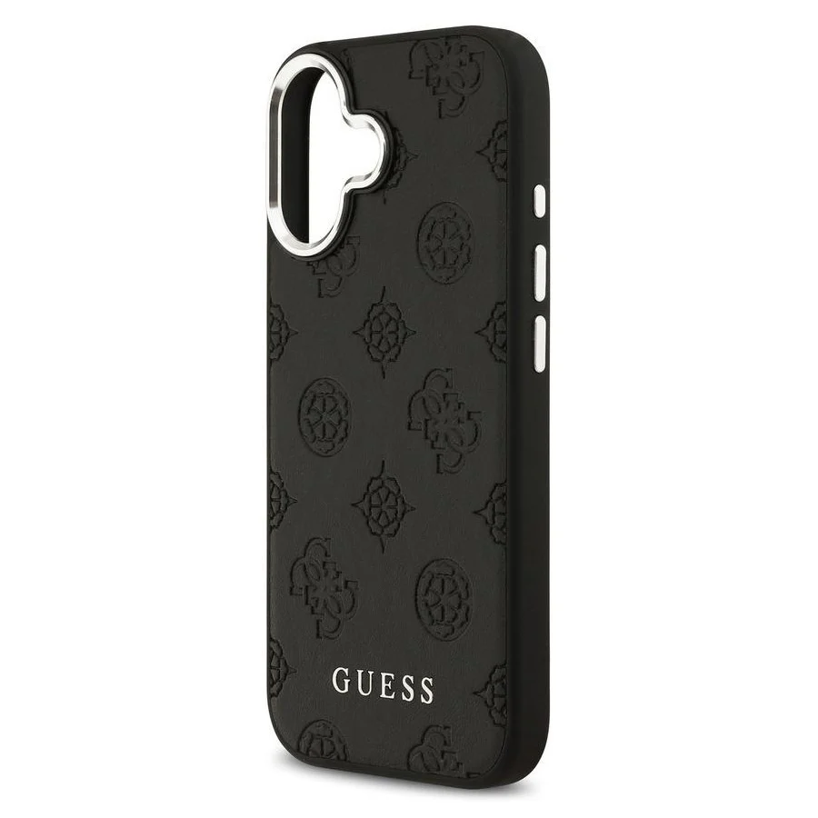Guess Peony Edition Smooth PU Leather MagSafe Case iPhone 17 – Black - Image 3
