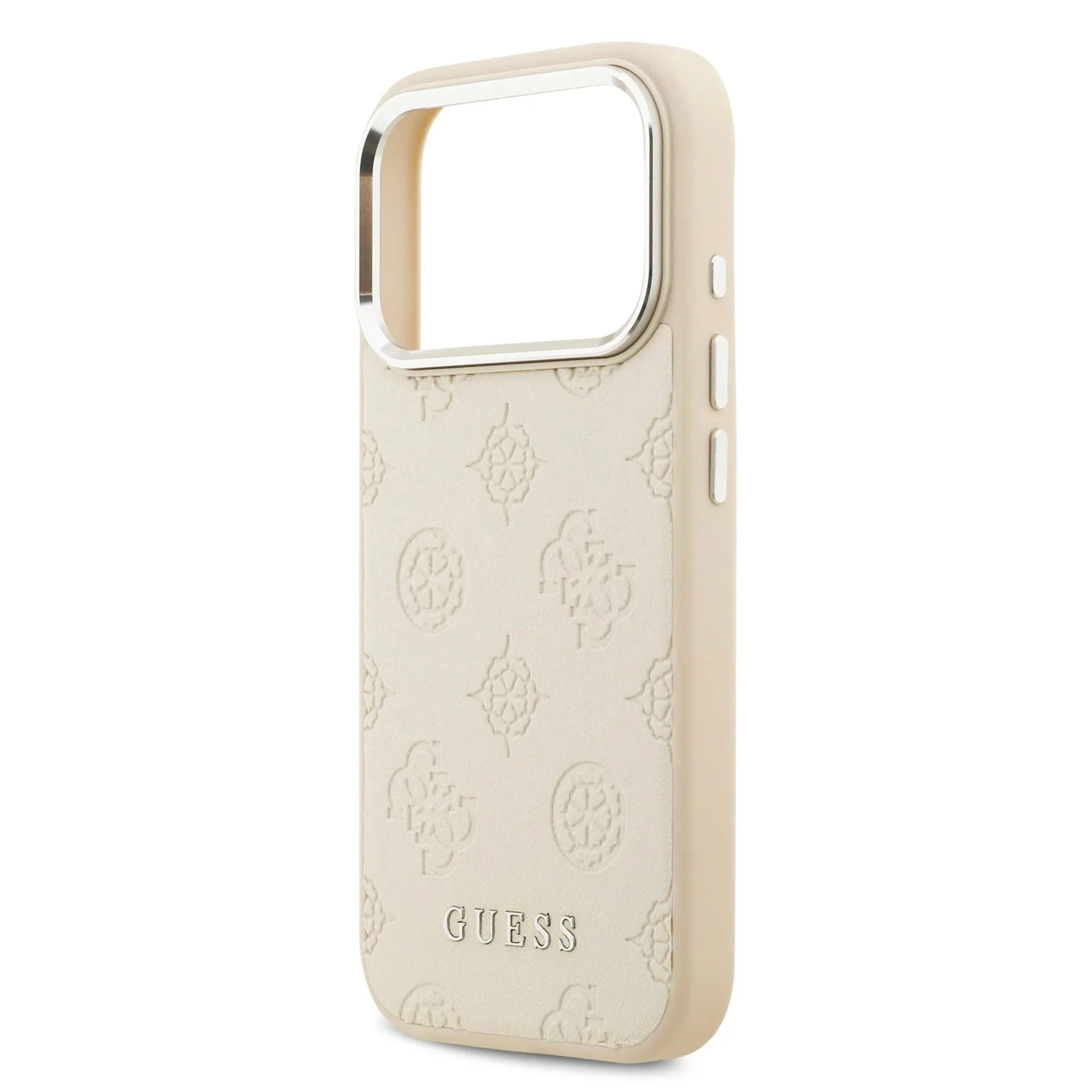 Guess Peony Edition Smooth PU Leather MagSafe Case iPhone 17 Pro Max – Beige - Image 5