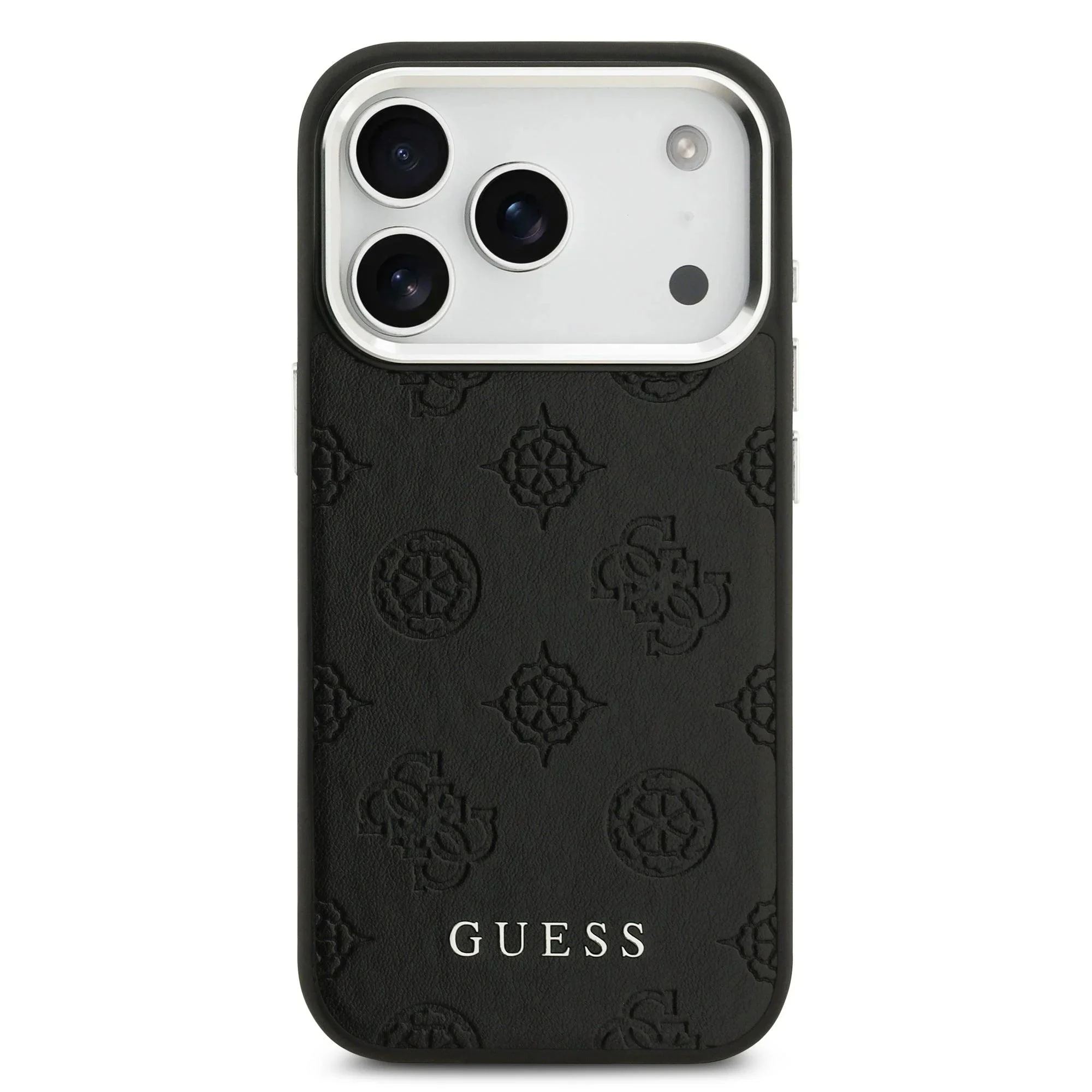 Guess Peony Edition Smooth PU Leather MagSafe Case iPhone 17 Pro Max – Black - Image 2