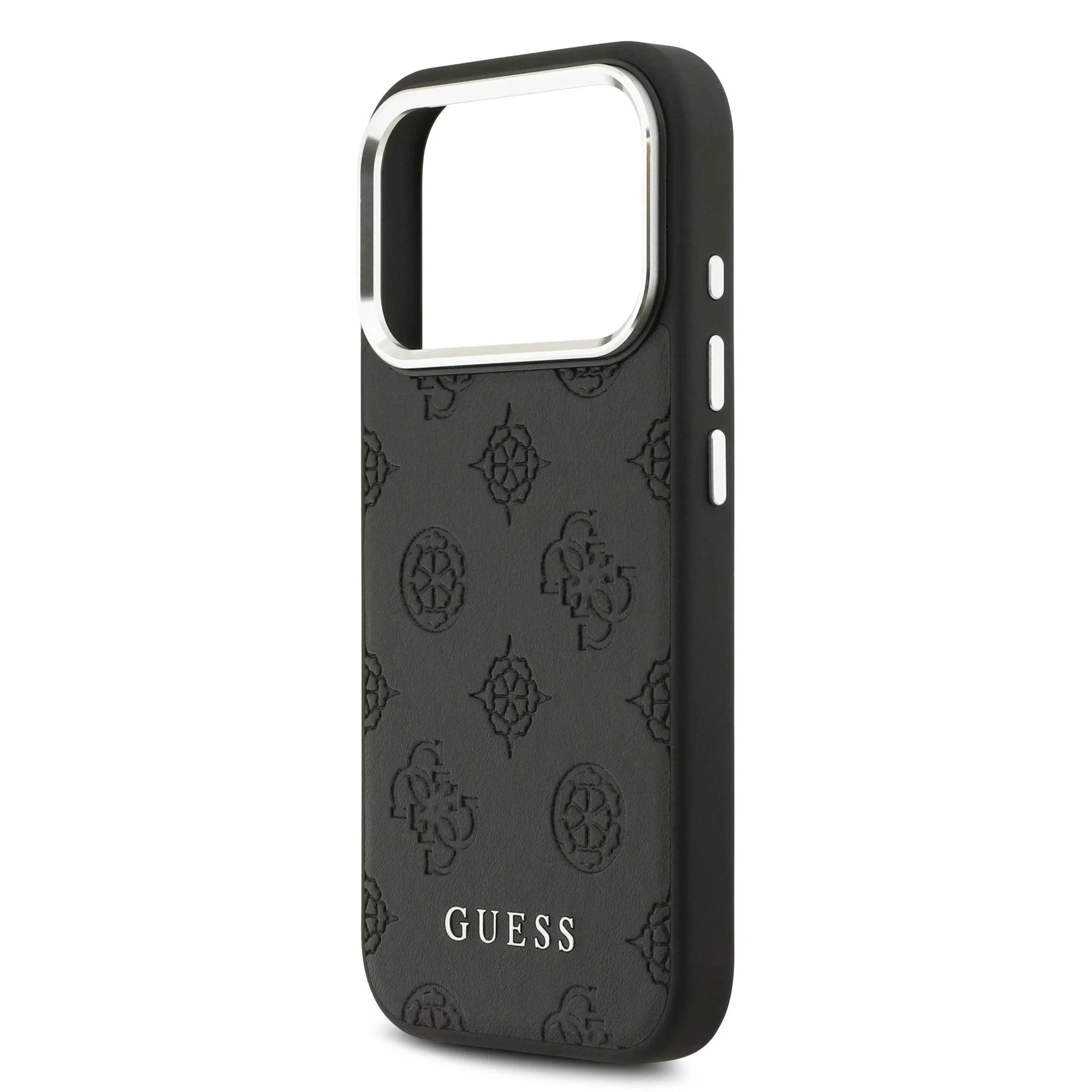 Guess Peony Edition Smooth PU Leather MagSafe Case iPhone 17 Pro Max – Black - Image 3
