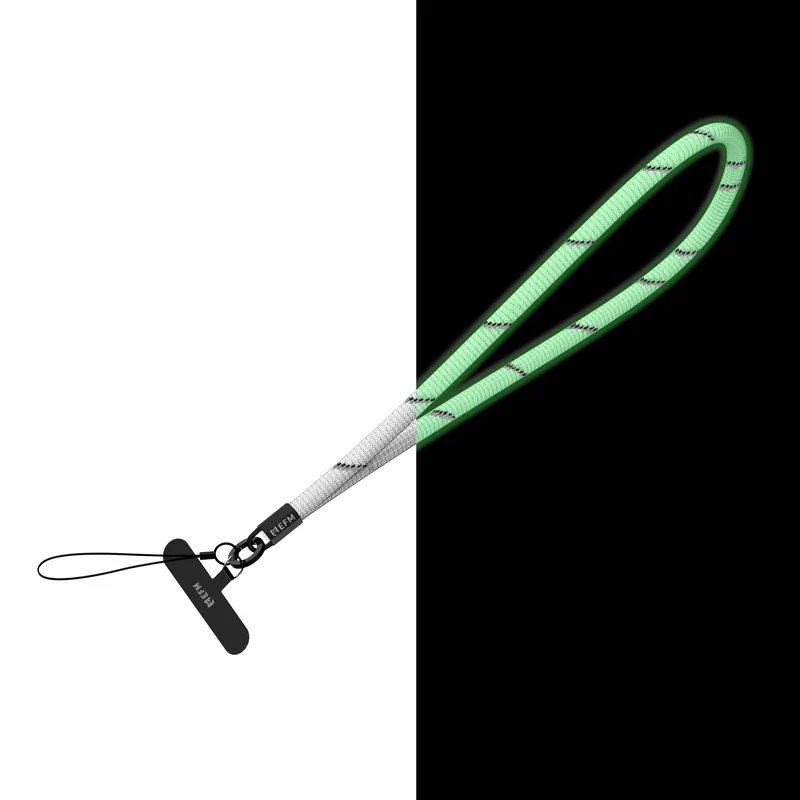 Ibiza Glow In The Dark Wrist Strap for Smart Phone - White / Green - Image 2