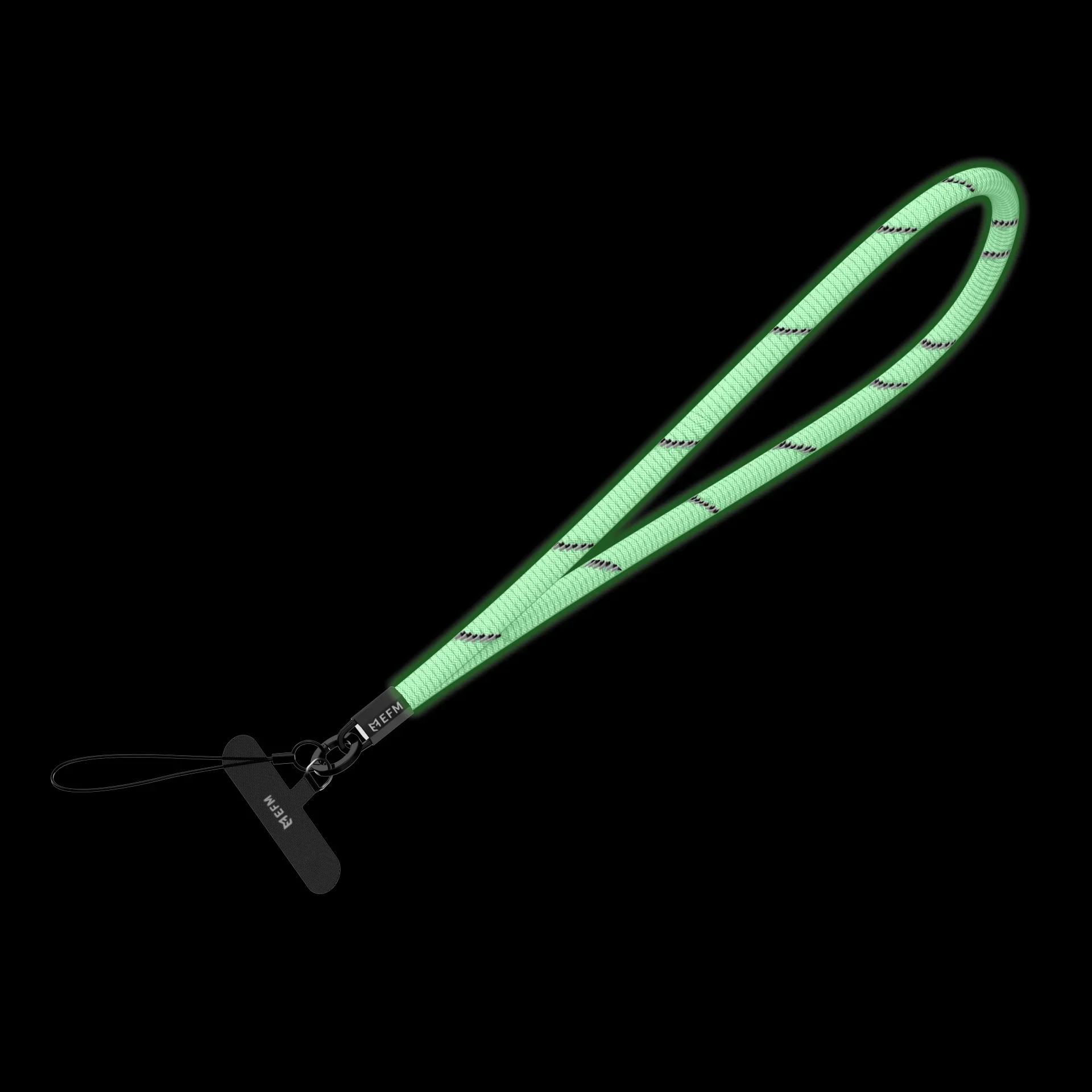 Ibiza Glow In The Dark Wrist Strap for Smart Phone - White / Green - Image 3