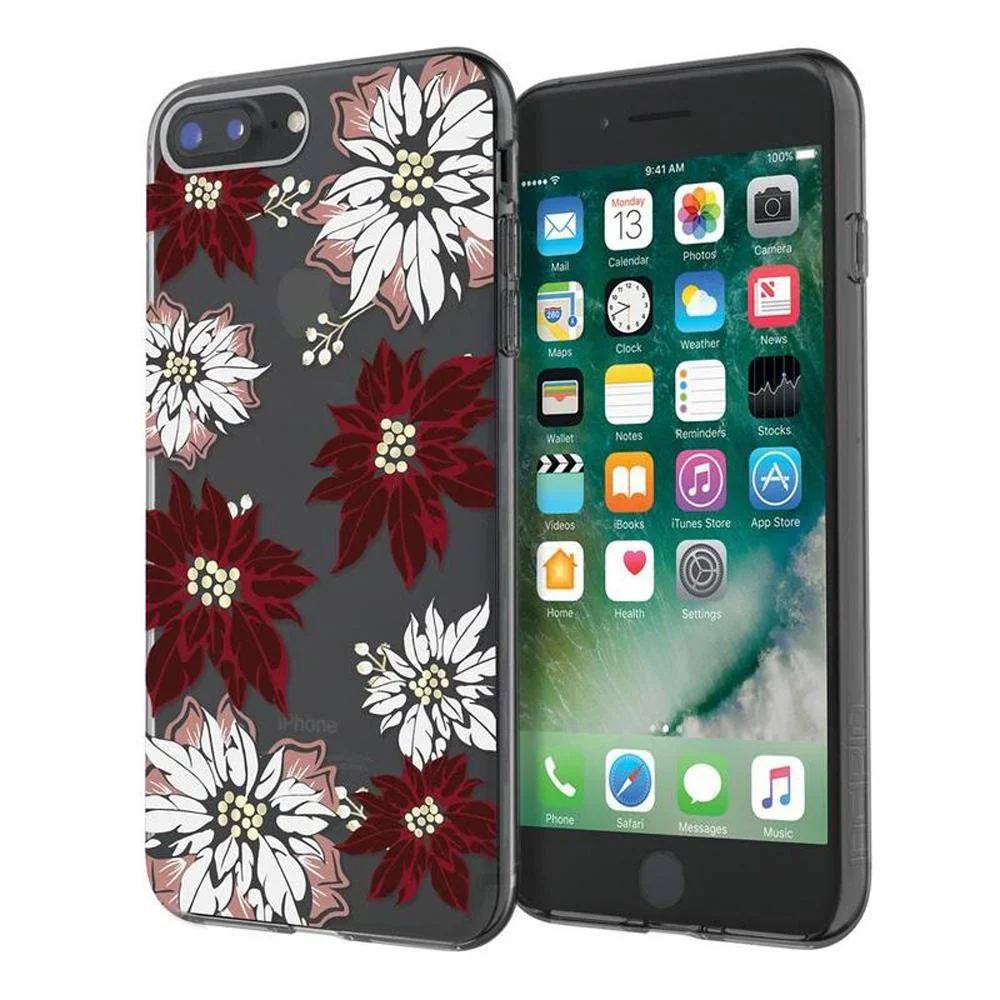 Incipio Design Series Case iPhone SE 3rd / SE 2nd / 8 / 7 / 6 - Poinsettia Clear - Image 3