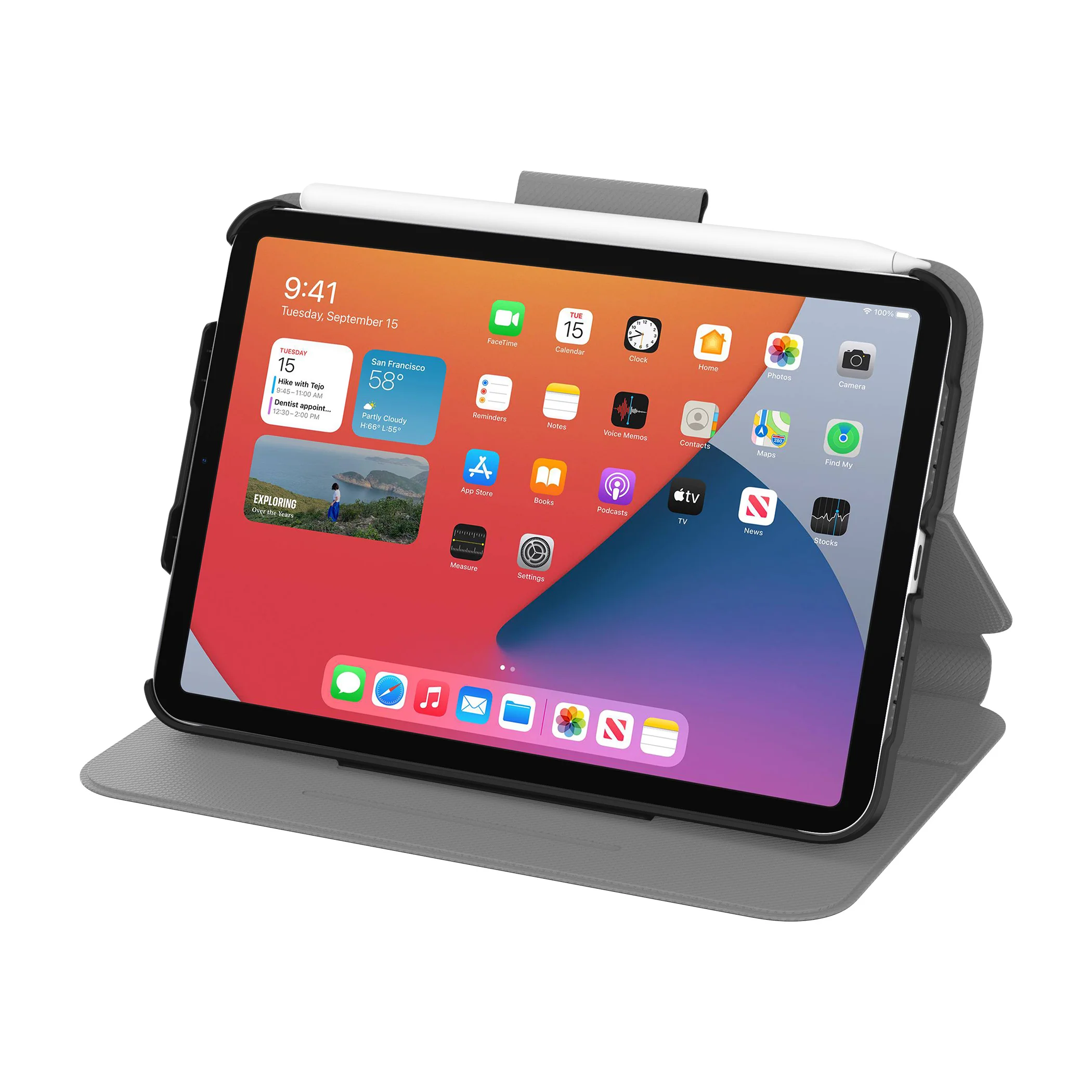 Incipio SureView Folio Protective Case & Magnetic Closure Flap iPad Mini 6 / 7 - Black - Image 8