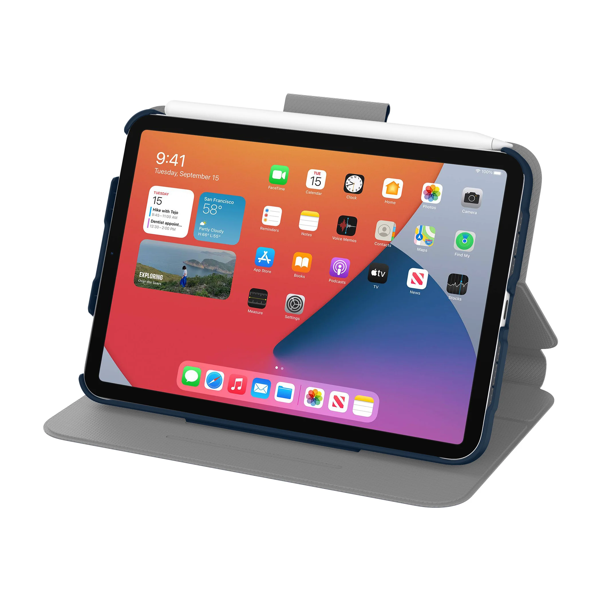Incipio SureView Folio Protective Case & Magnetic Closure Flap iPad Mini 6 / 7 - Navy - Image 2