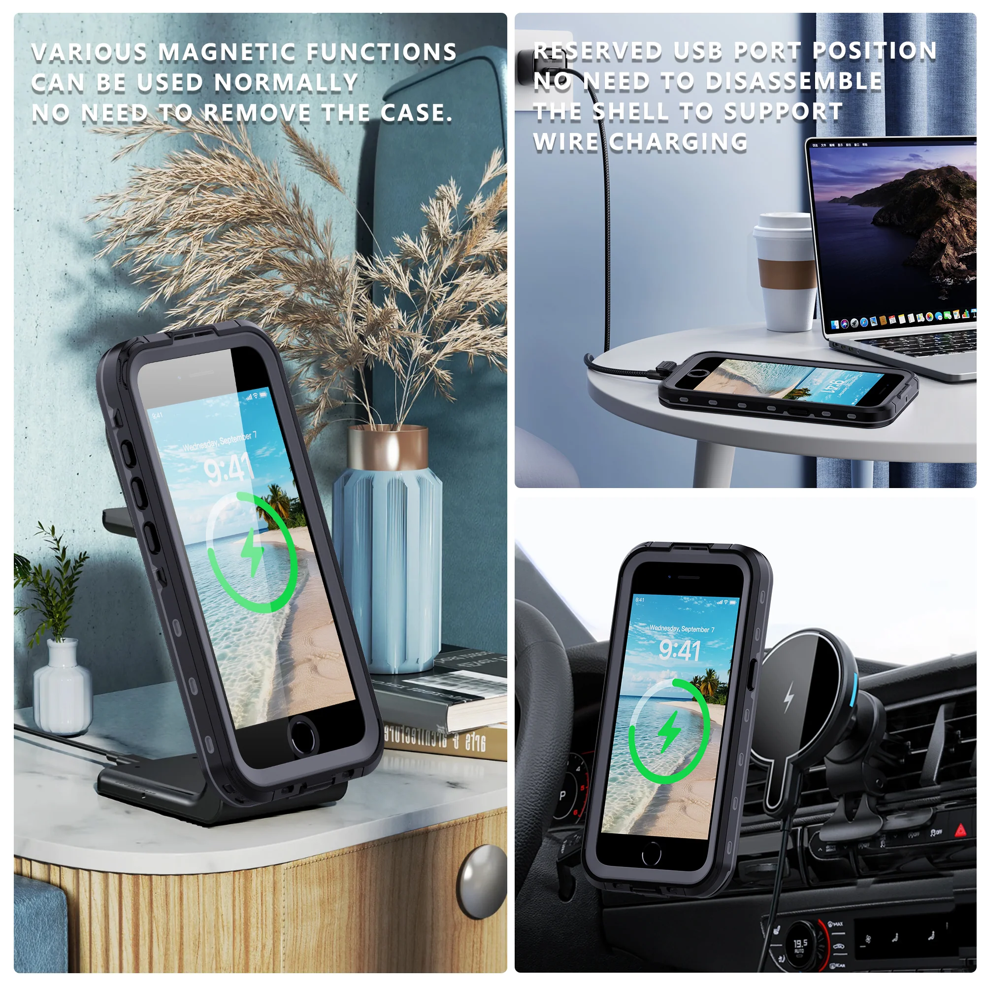 Waterproof / Dustproof iPhone 16e Rugged Case & MagSafe with 360 Full Cover - Image 8
