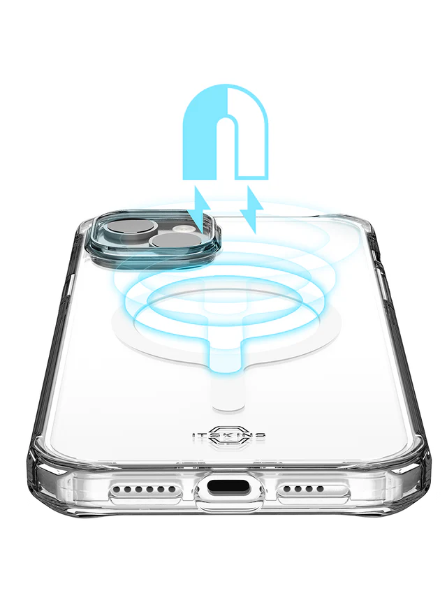 ITSKINS Origin R MagSafe Case iPhone 15 Pro 6.1 AUS Made - Clear - Image 2