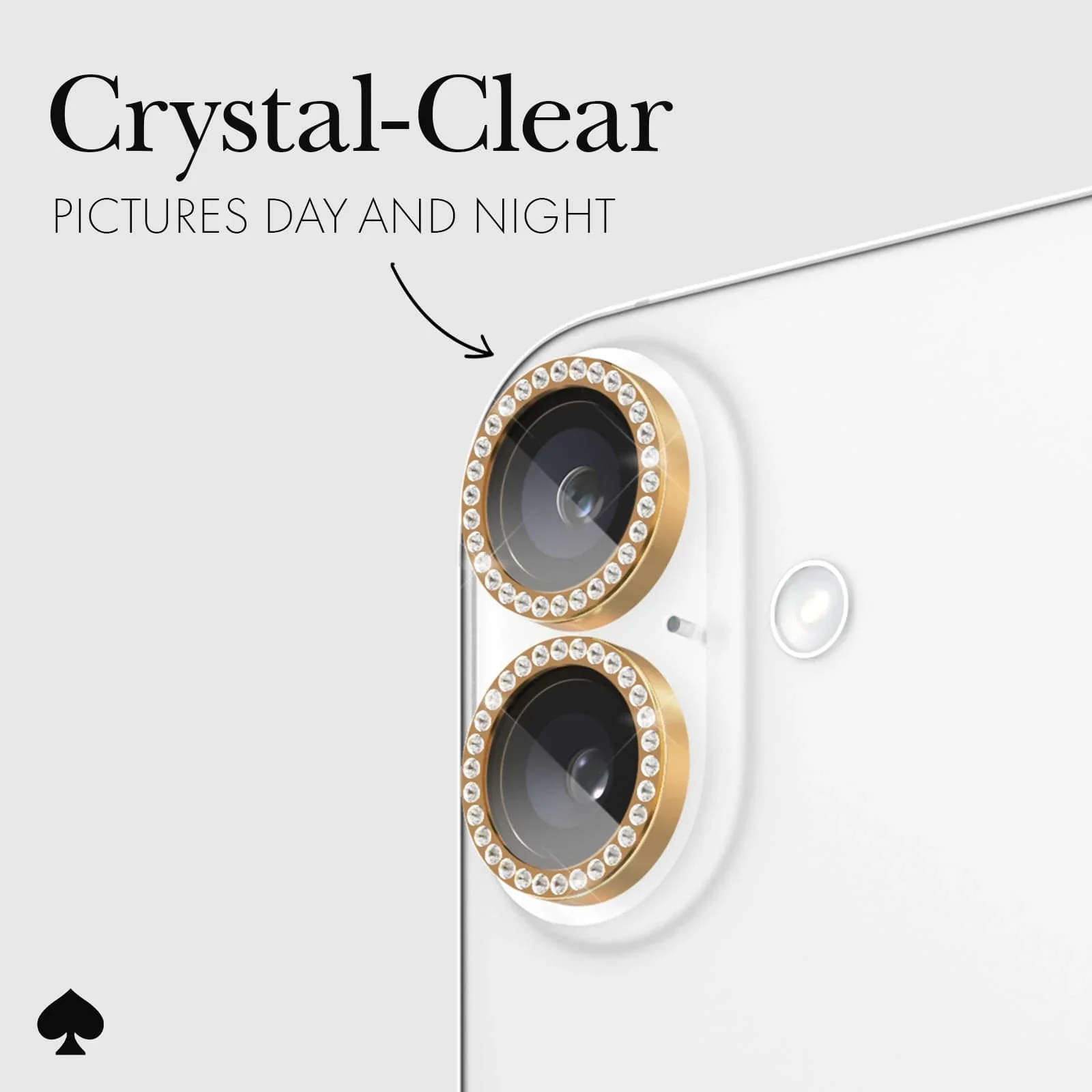 Kate Spade Aluminum Ring Lens Protector iPhone 16 & 16 Plus - Set in Stone - Image 8
