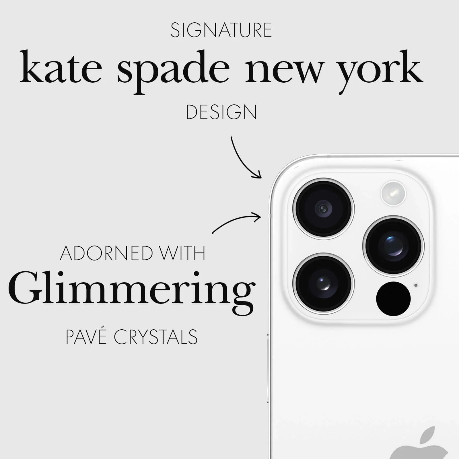 Kate Spade Aluminum Ring Lens Protector iPhone 16 Pro & 16 Pro Max - Set in Stone - Image 2