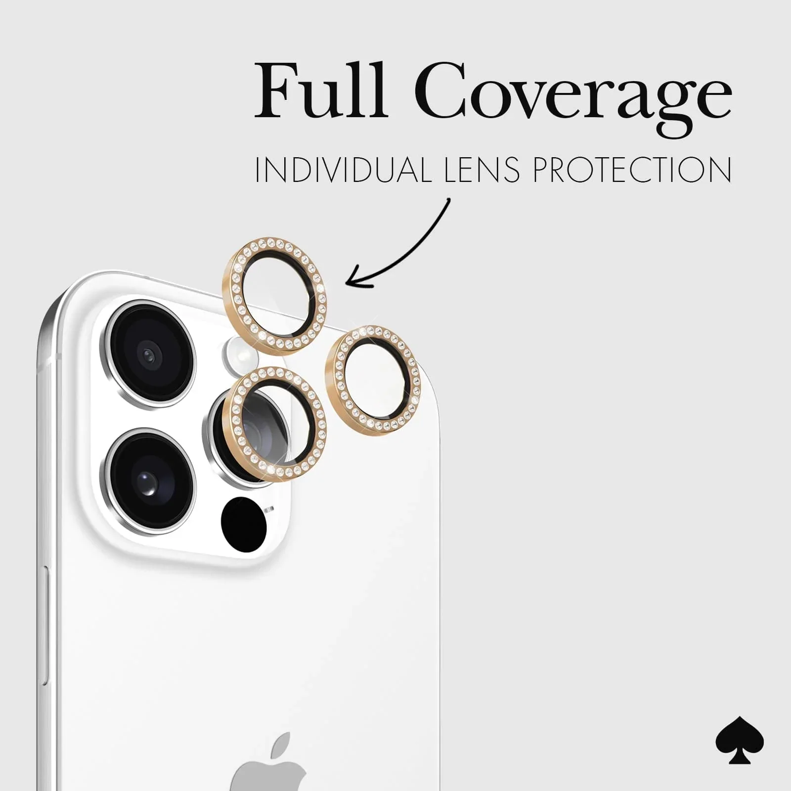 Kate Spade Aluminum Ring Lens Protector iPhone 16 Pro & 16 Pro Max - Set in Stone - Image 3