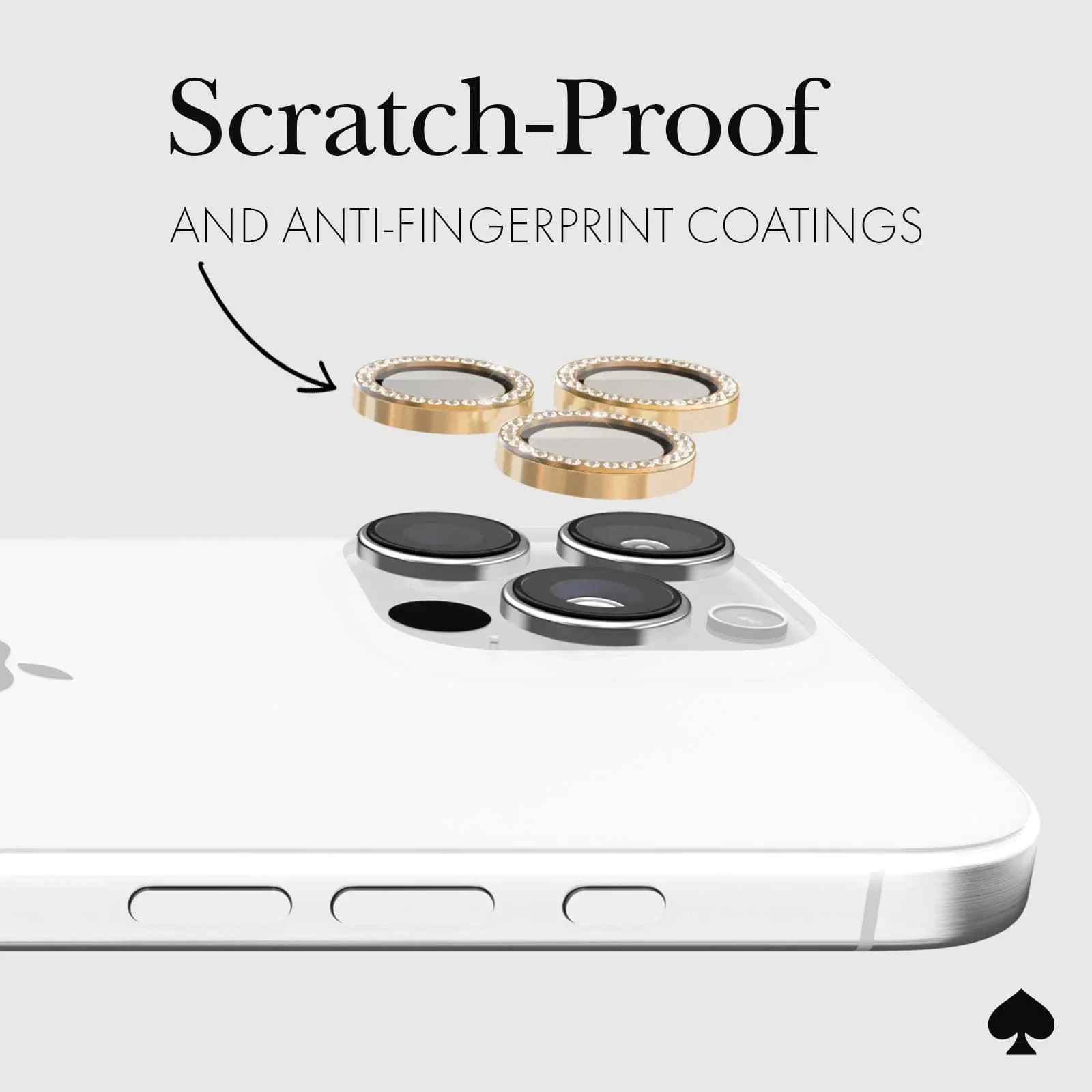Kate Spade Aluminum Ring Lens Protector iPhone 16 Pro & 16 Pro Max - Set in Stone - Image 4