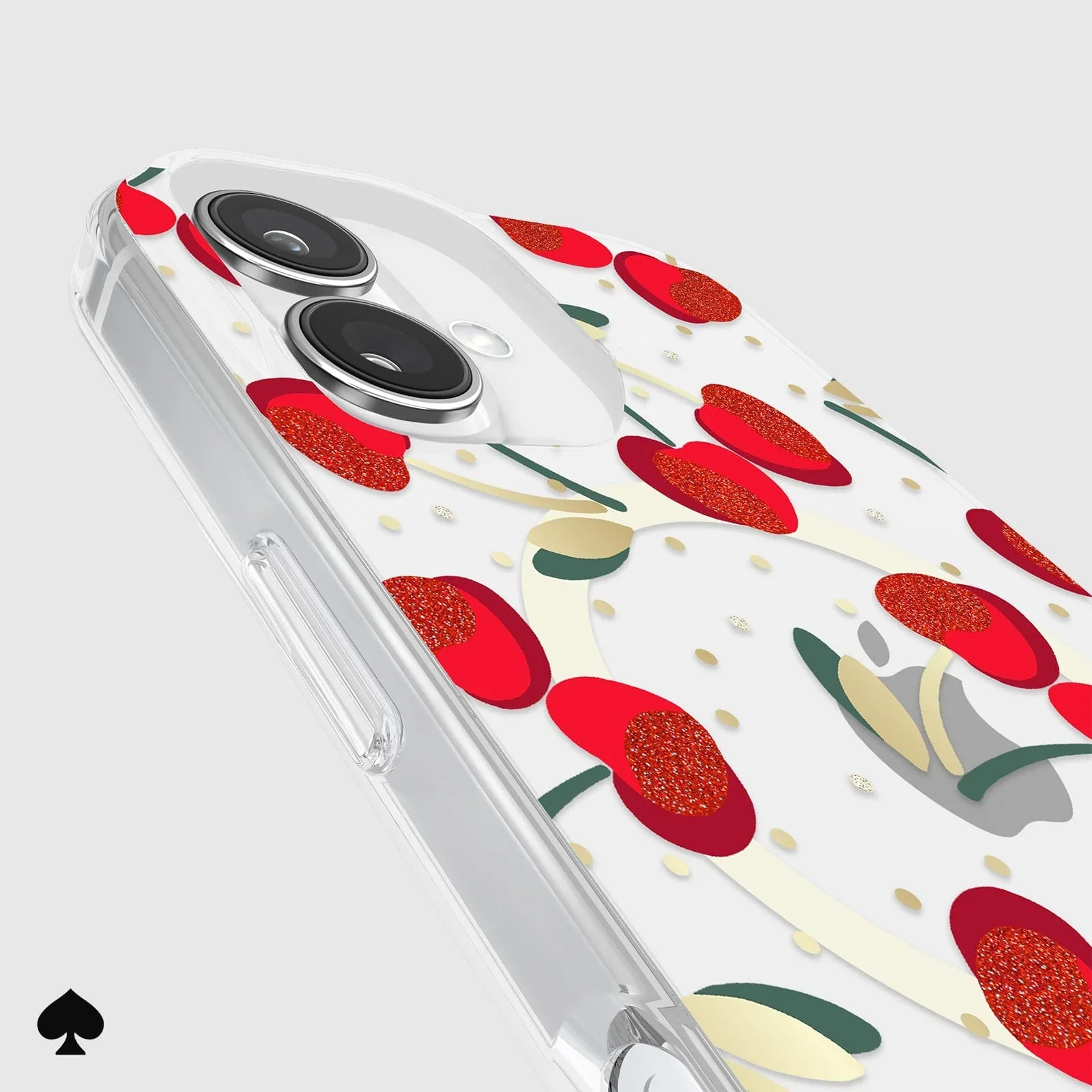 Kate Spade Cherry Dot MagSafe Case for iPhone 16 Plus Clear / Rose / Gold - Image 4