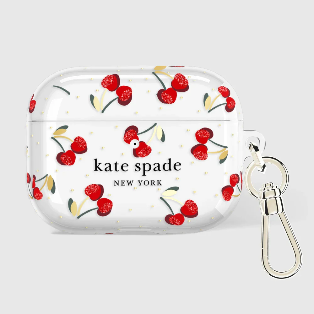 Kate Spade Cherry Dot with Gold Clip for AirPods Pro 3 - Image 2