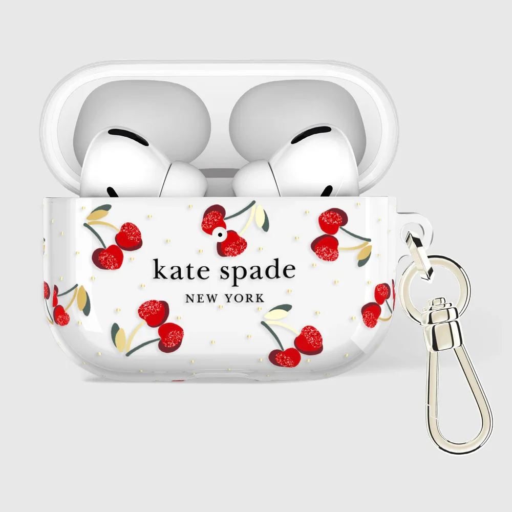 Kate Spade Cherry Dot with Gold Clip for AirPods Pro 3 - Image 3