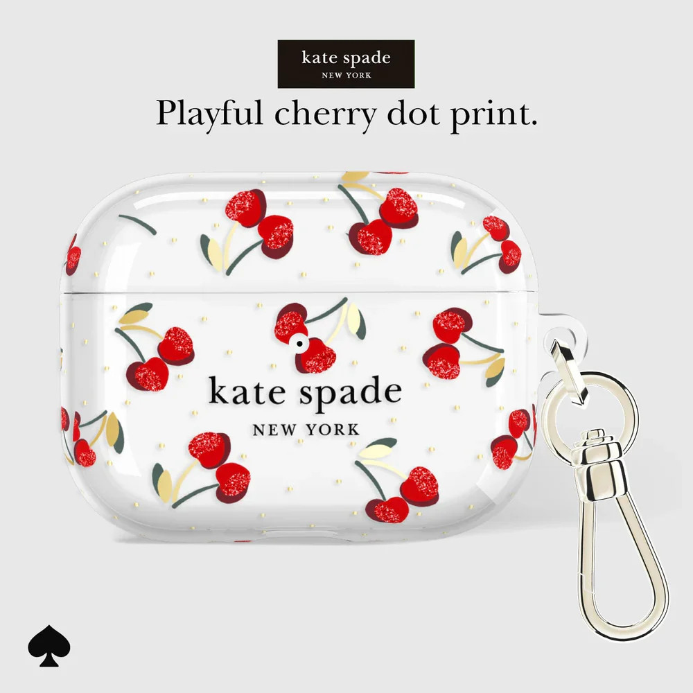 Kate Spade Cherry Dot with Gold Clip for AirPods Pro 3 - Image 4