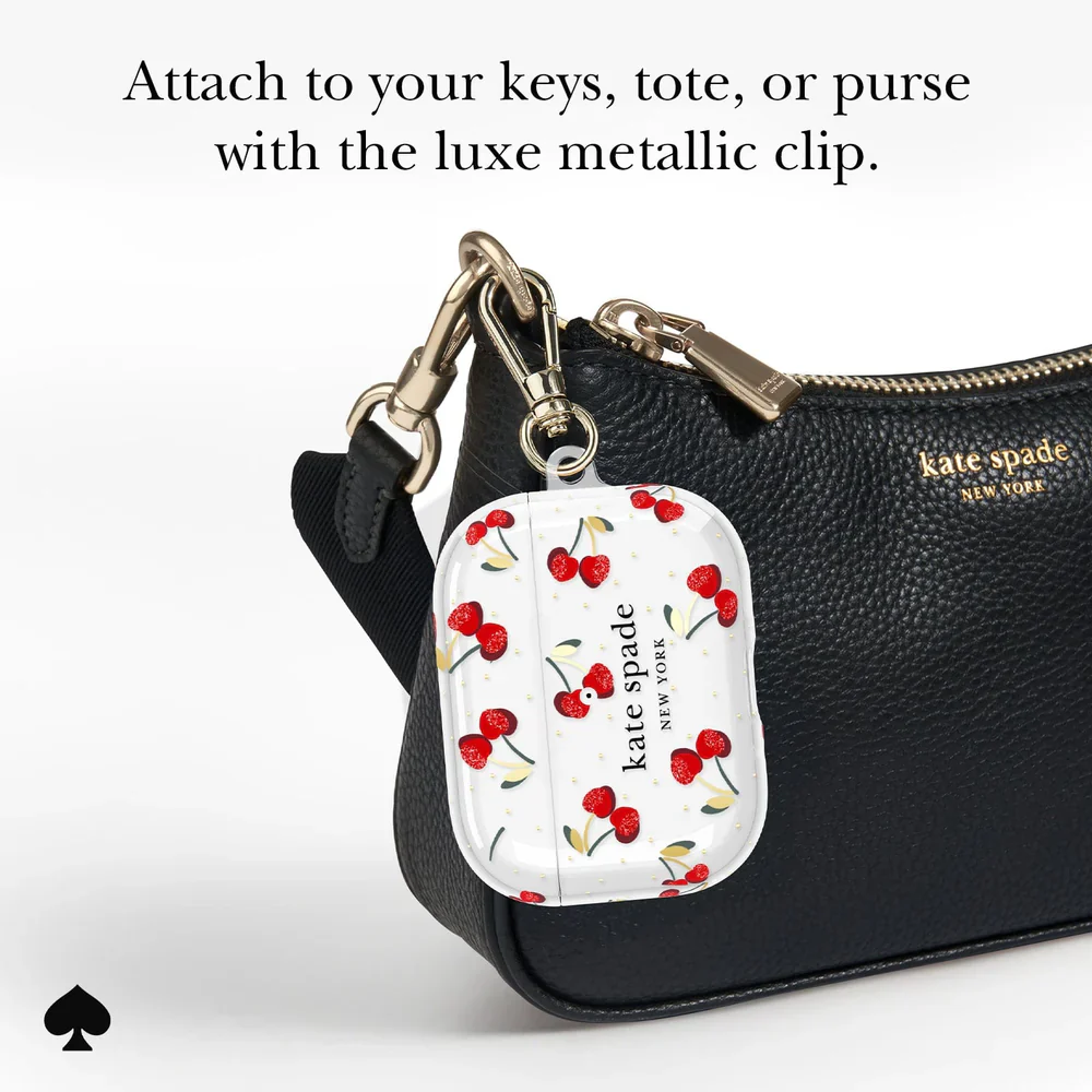Kate Spade Cherry Dot with Gold Clip for AirPods Pro 3 - Image 6