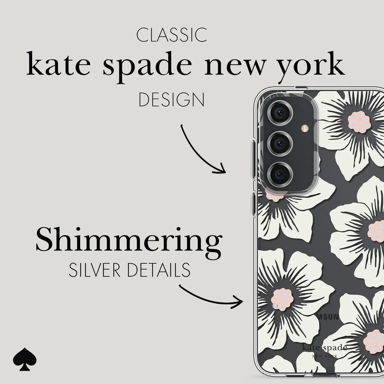 Kate Spade Clear Case Samsung S24 Plus 6.7 inch - Hollyhock - Image 2