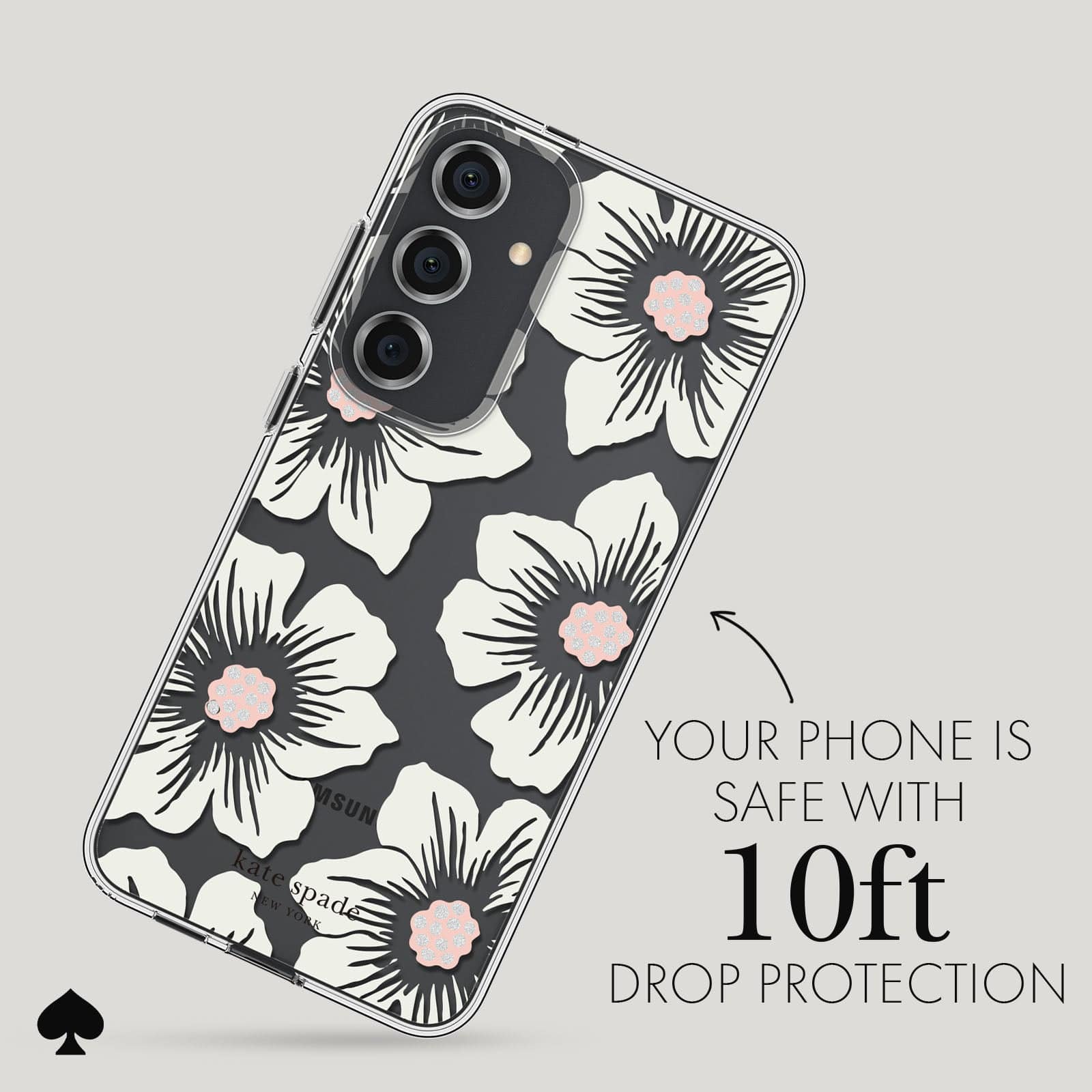 Kate Spade Clear Case Samsung S24 Plus 6.7 inch - Hollyhock - Image 4