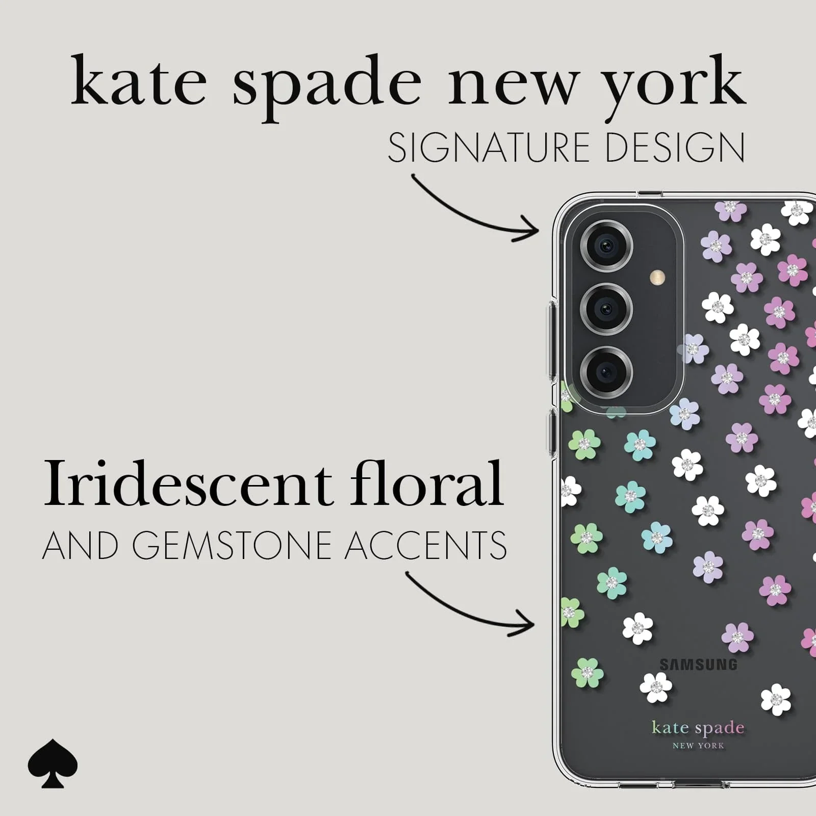 Kate Spade Clear Case Samsung S24 Plus 6.7 inch - Scattered Flowers - Image 4