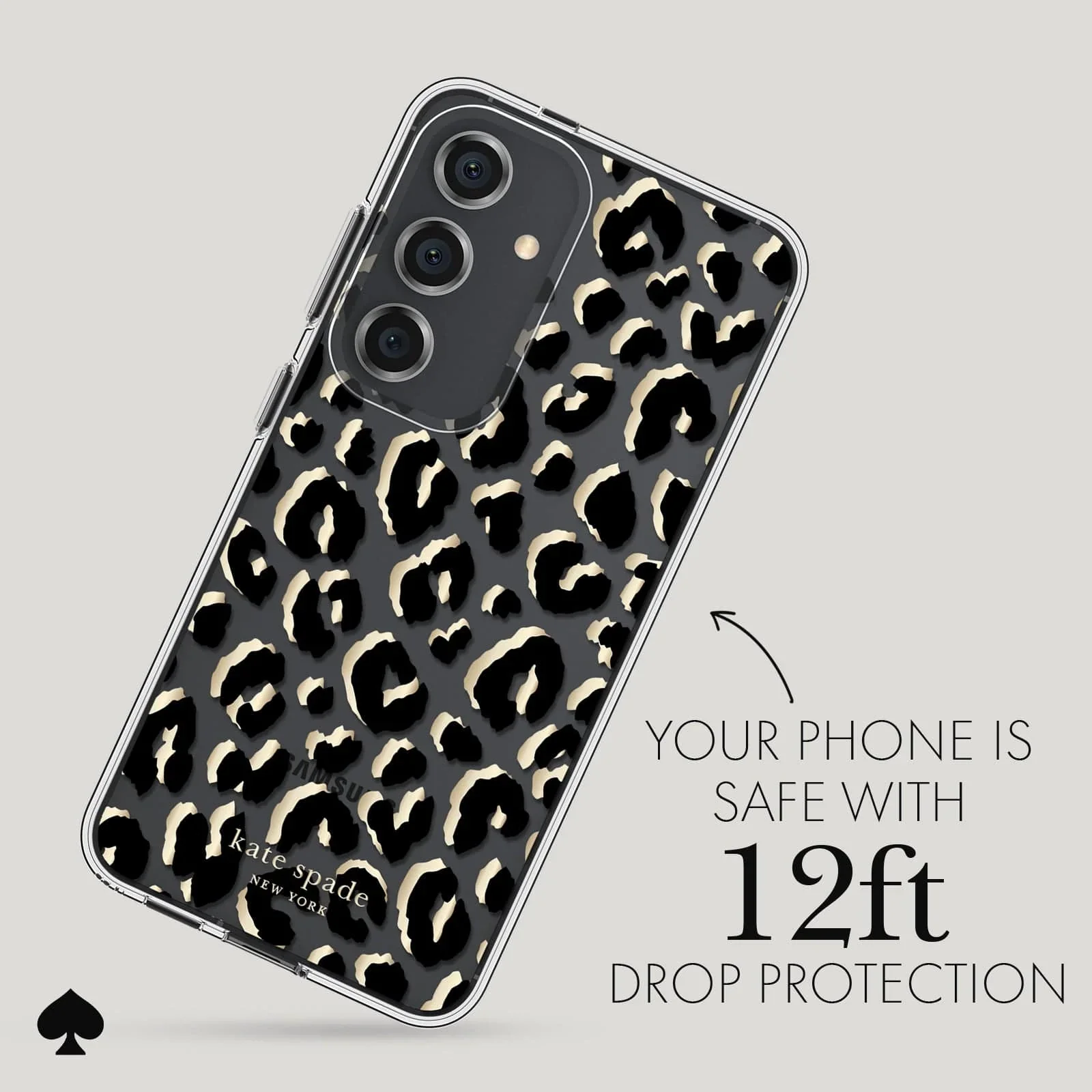 Kate Spade Clear Case Samsung S24 Standard 6.2 inch - City Leopard - Image 2