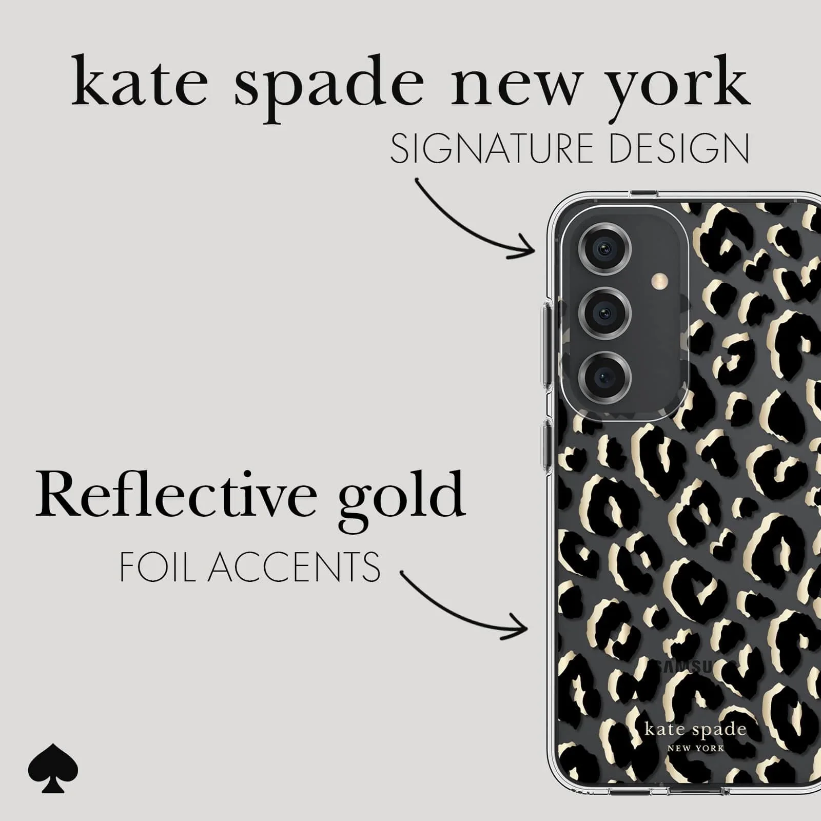 Kate Spade Clear Case Samsung S24 Standard 6.2 inch - City Leopard - Image 3