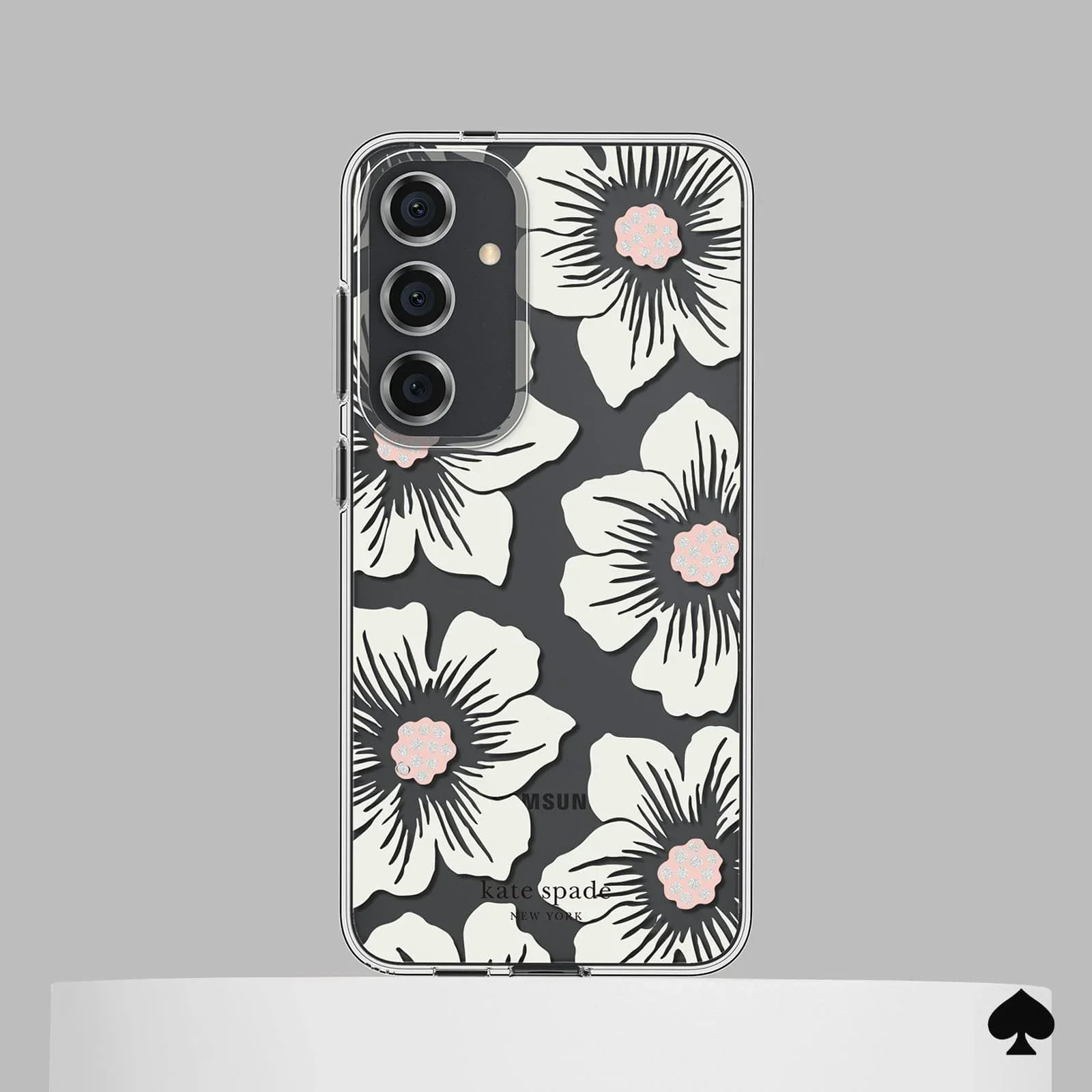 Kate Spade Clear Case Samsung S24 Standard 6.2 inch - Hollyhock - Image 3