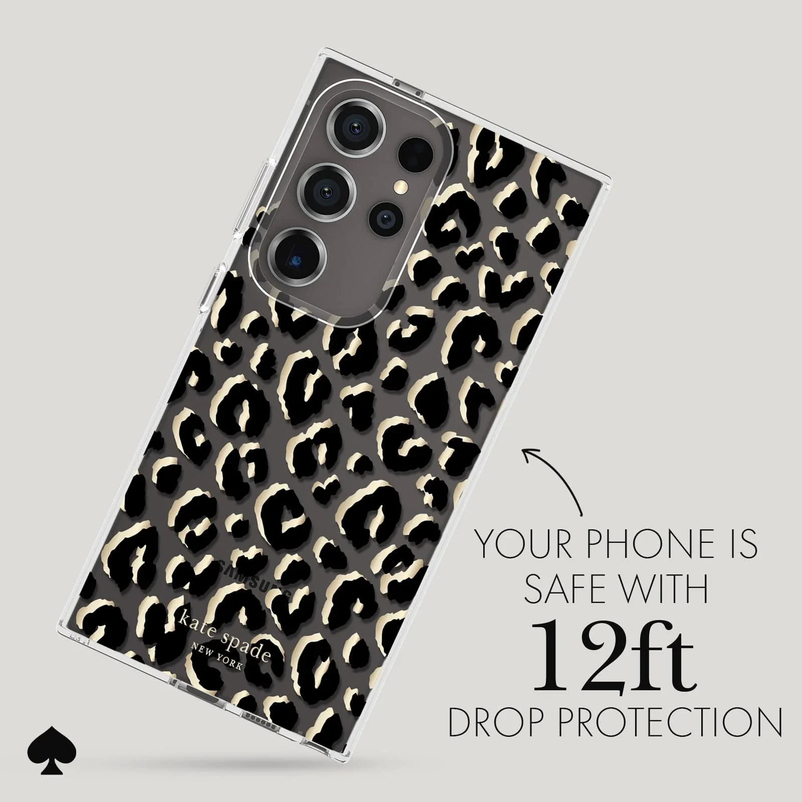 Kate Spade Clear Case Samsung S24 Ultra 6.8 inch - City Leopard - Image 4