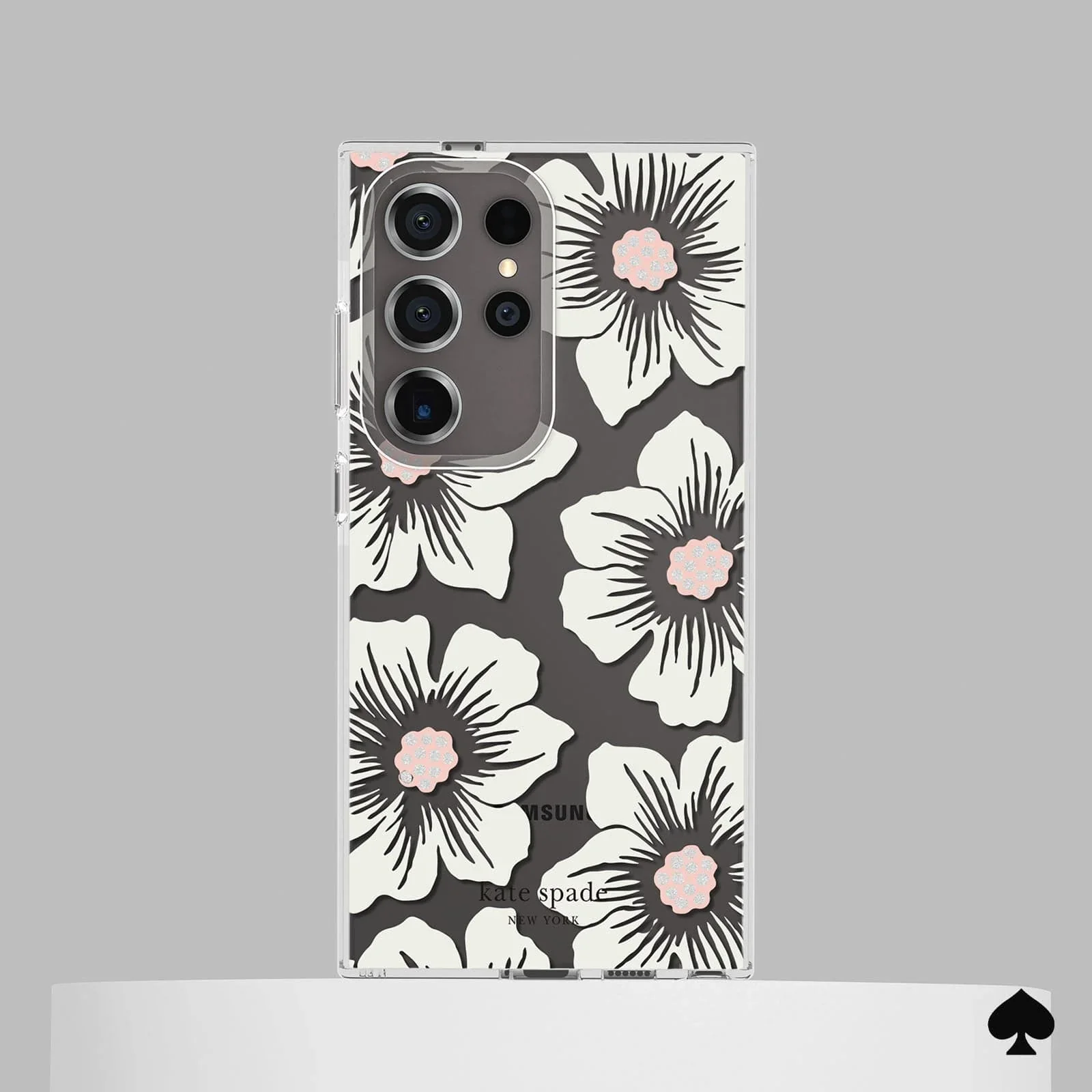 Kate Spade Clear Case Samsung S24 Ultra 6.8 inch - Hollyhock - Image 3