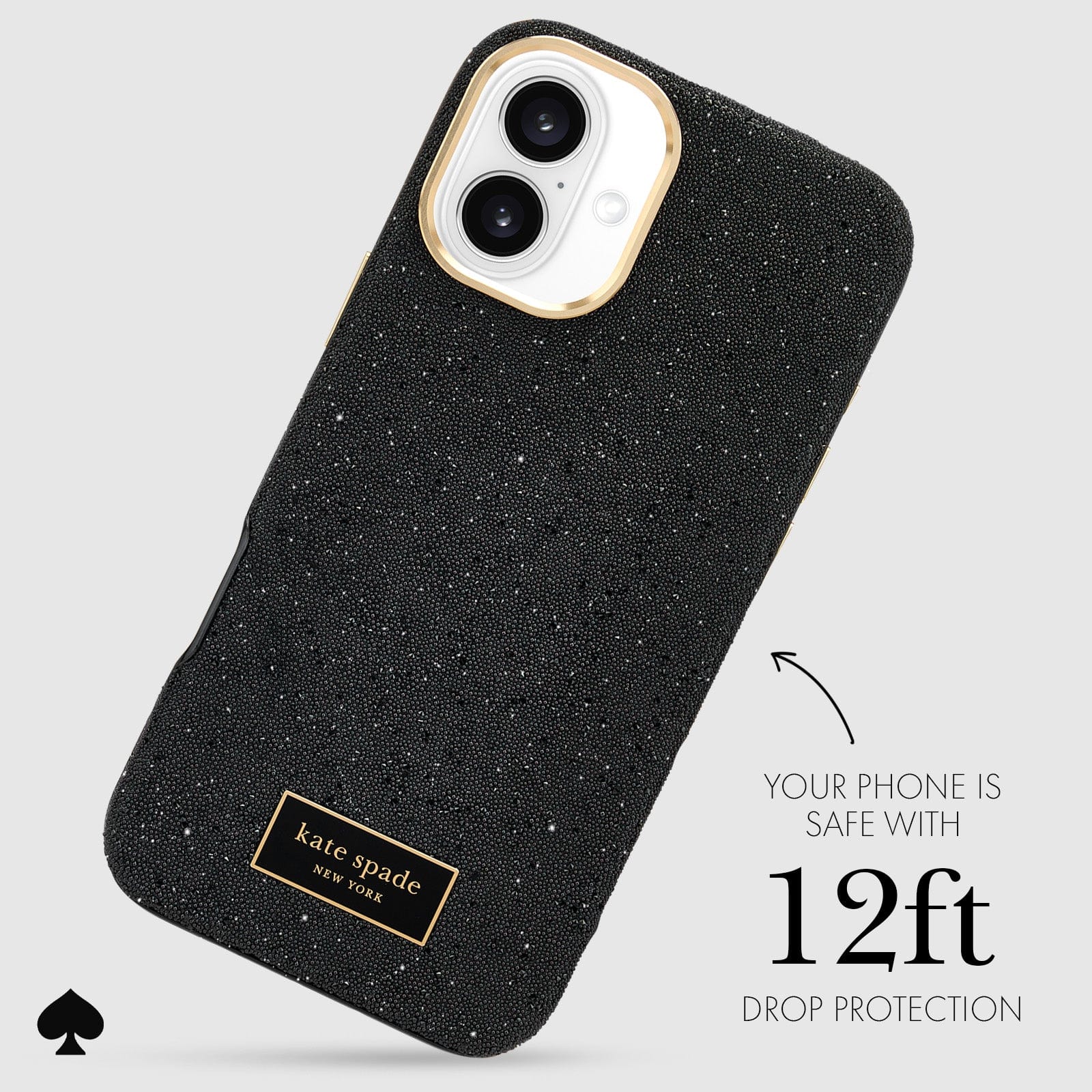 Kate Spade Crystal Pave MagSafe Case for iPhone 16 Plus Black - Image 7