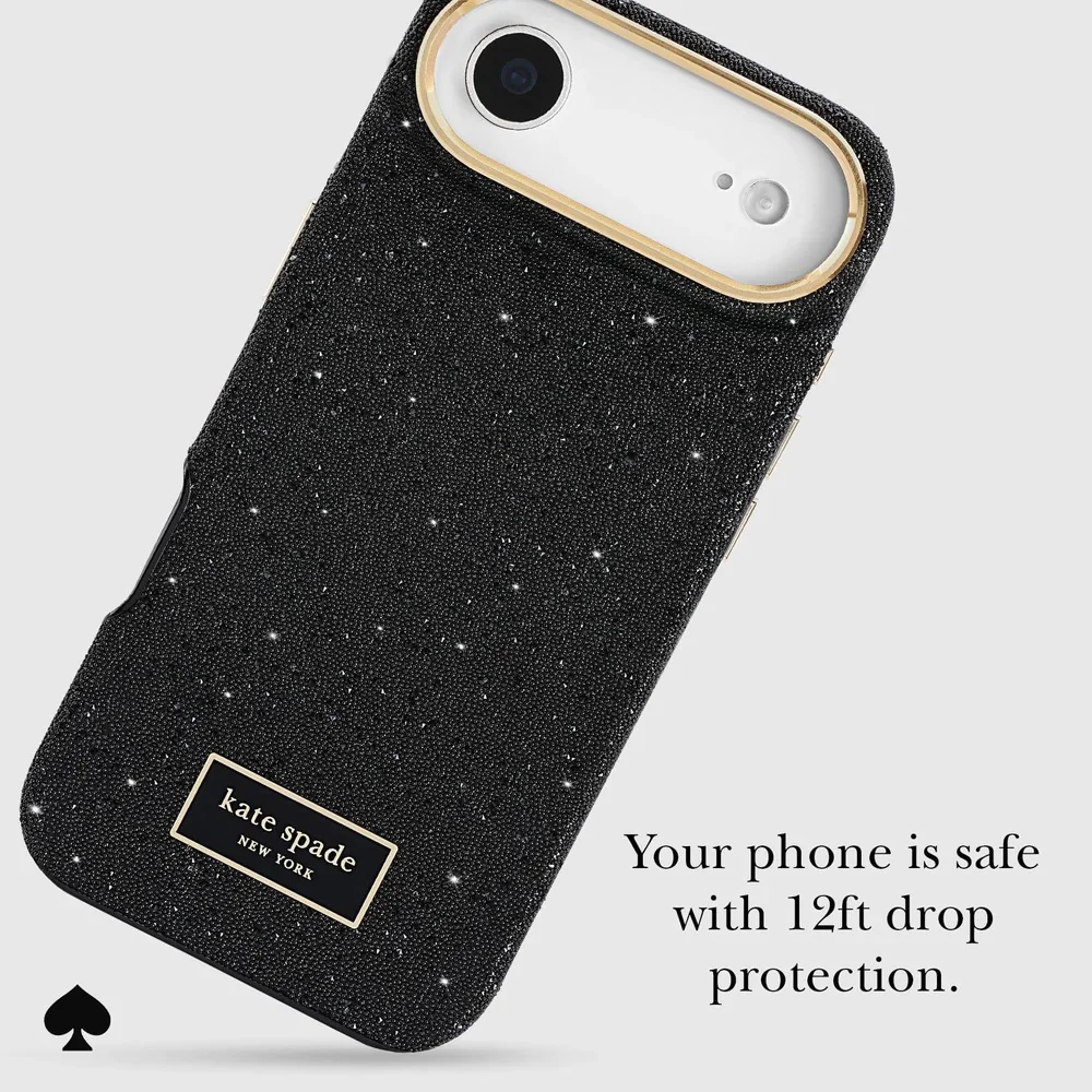 Kate Spade Crystal Pave MagSafe Case for iPhone 17 Air 6.5 - Black - Image 6
