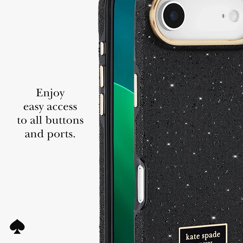 Kate Spade Crystal Pave MagSafe Case for iPhone 17 Air 6.5 - Black - Image 7