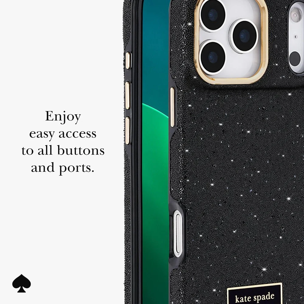 Kate Spade Crystal Pave MagSafe Case for iPhone 17 Pro 6.3 - Black - Image 5