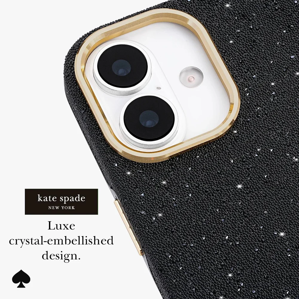 Kate Spade Crystal Pave MagSafe Case for iPhone 17 Standard 6.3 - Black - Image 3