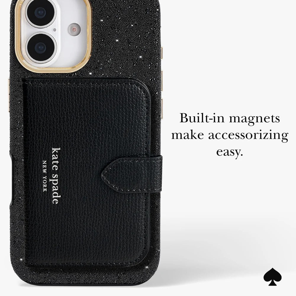 Kate Spade Crystal Pave MagSafe Case for iPhone 17 Standard 6.3 - Black - Image 4