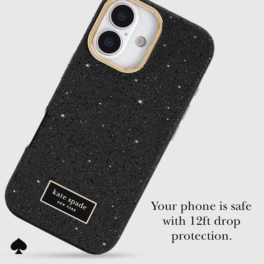 Kate Spade Crystal Pave MagSafe Case for iPhone 17 Standard 6.3 - Black - Image 5