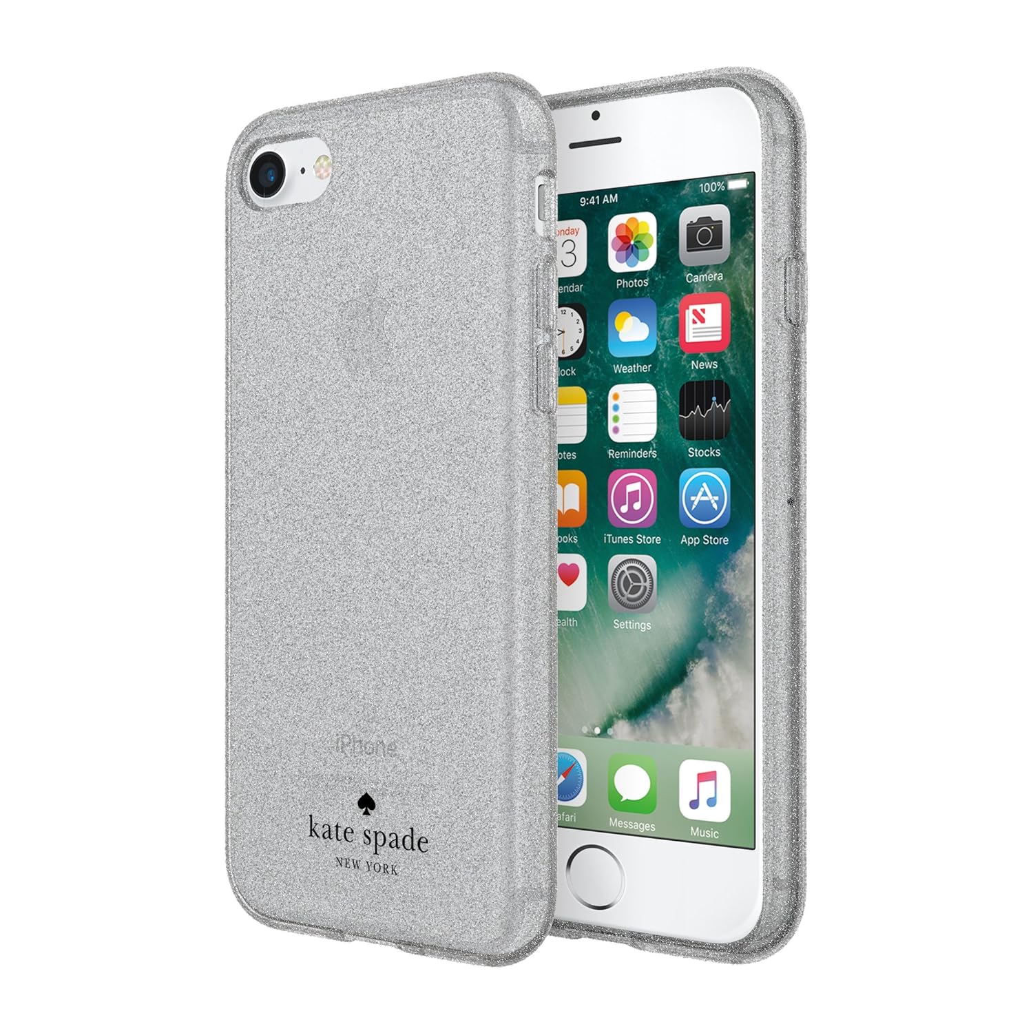 Kate Spade Flexible Glitter Case for iPhone 8 / 7 / SE 2020 / SE 2022 - BONUS Screen Protector! - Image 2