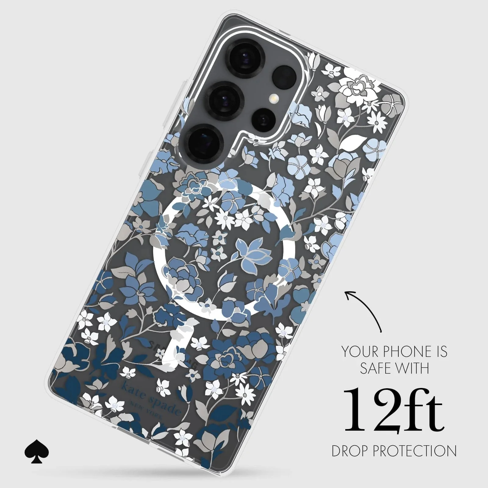 Kate Spade Flowerbed Blue Case & Magnet Samsung S25 Ultra - Image 5