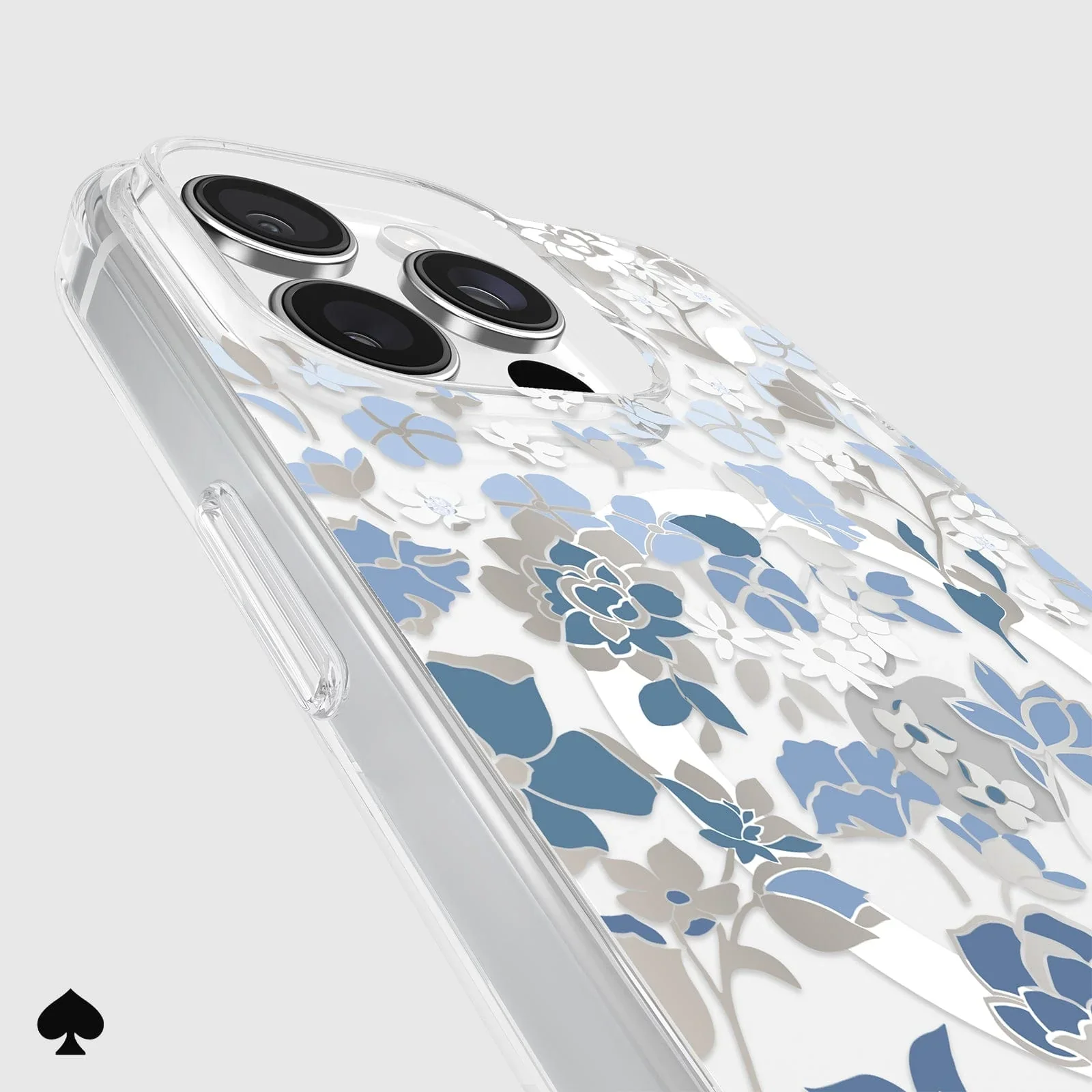 Kate Spade Flowerbed Blue MagSafe Case for iPhone 16 Pro Max Clear / Blue - Image 7