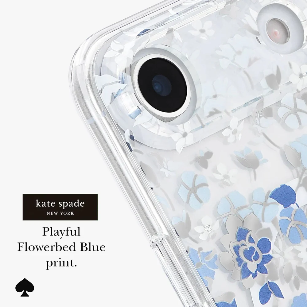 Kate Spade Flowerbed Blue MagSafe Case for iPhone 17 Air 6.5 - Clear/Blue - Image 4