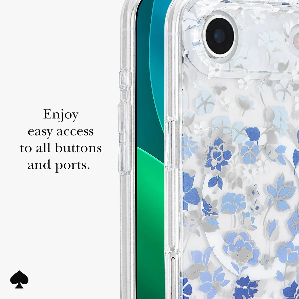Kate Spade Flowerbed Blue MagSafe Case for iPhone 17 Air 6.5 - Clear/Blue - Image 7