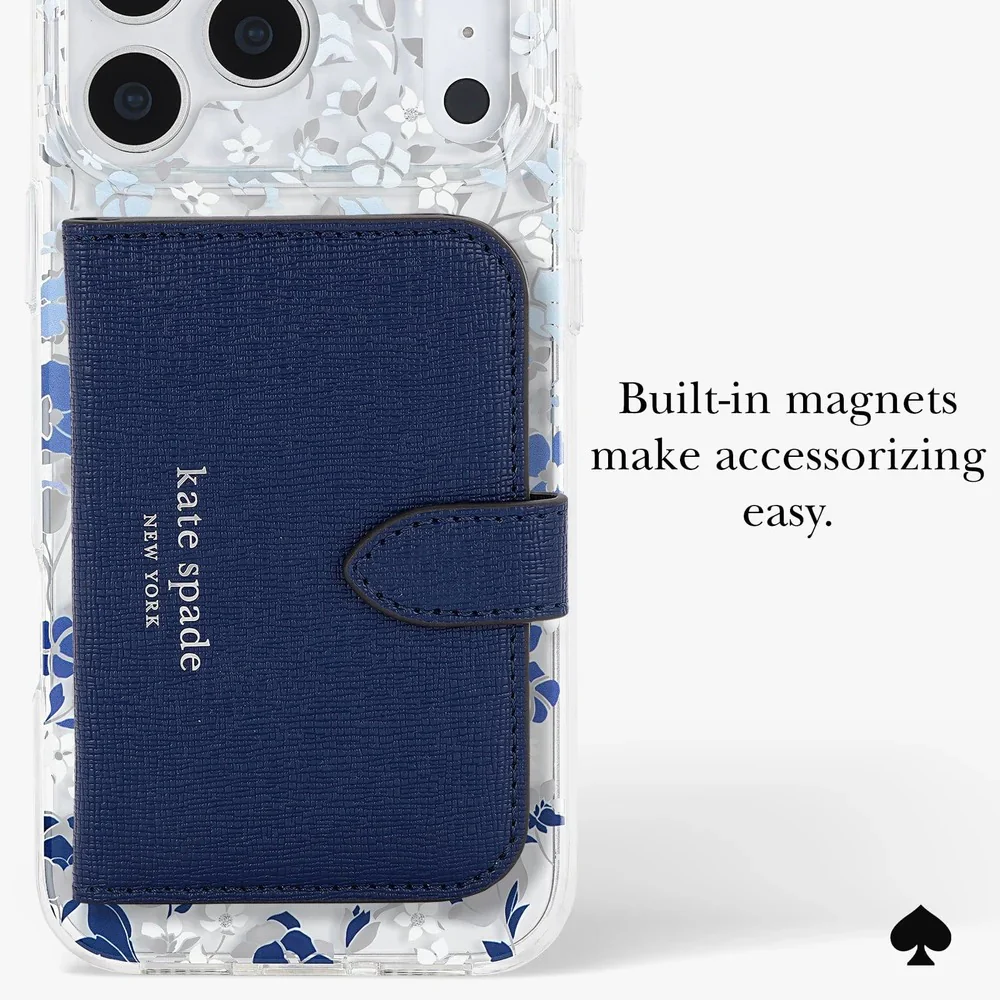 Kate Spade Flowerbed Blue MagSafe Case for iPhone 17 Pro Max - Clear/Blue - Image 5