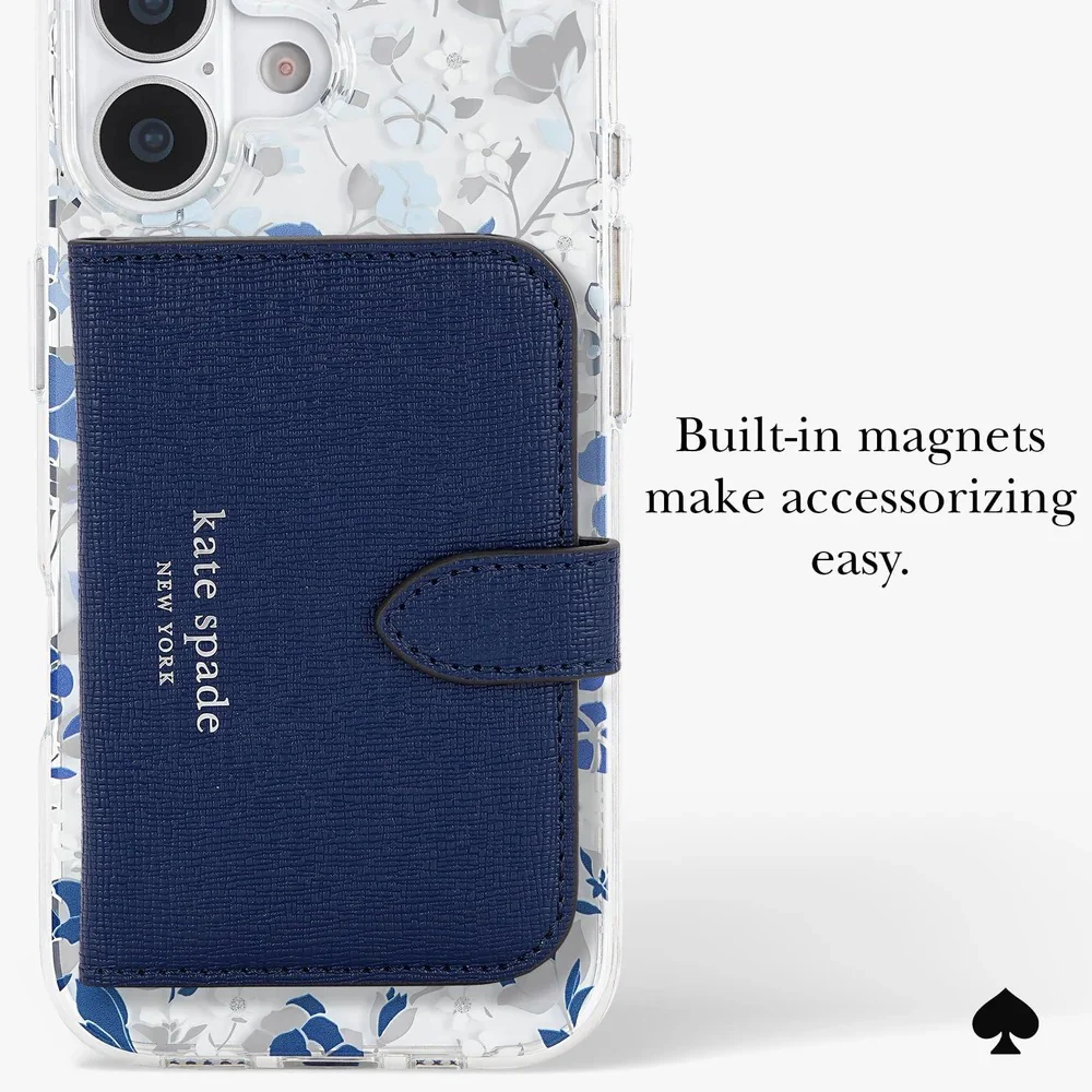 Kate Spade Flowerbed Blue MagSafe Case for iPhone 17 Standard 6.3 - Clear/Blue - Image 3