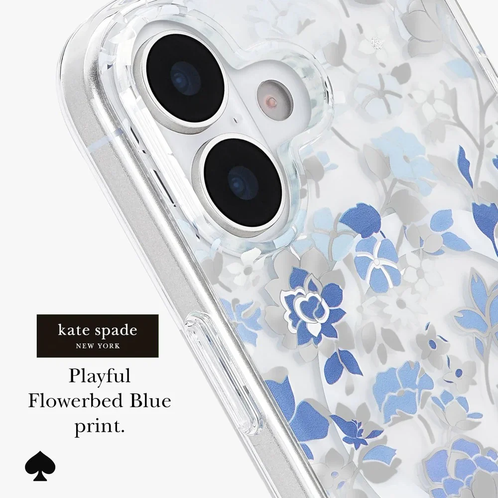 Kate Spade Flowerbed Blue MagSafe Case for iPhone 17 Standard 6.3 - Clear/Blue - Image 5