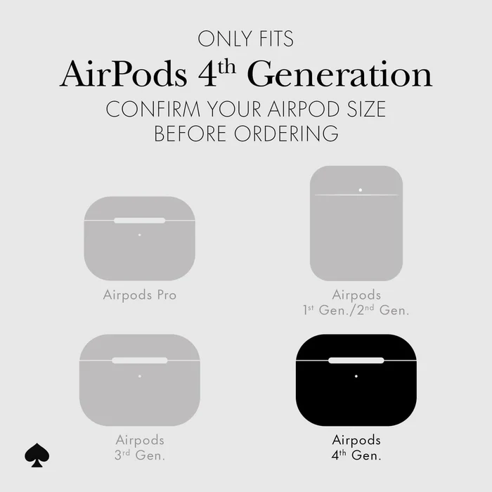 Kate Spade Flowerbed Blue with Silver Clip for AirPods 4 - Image 6