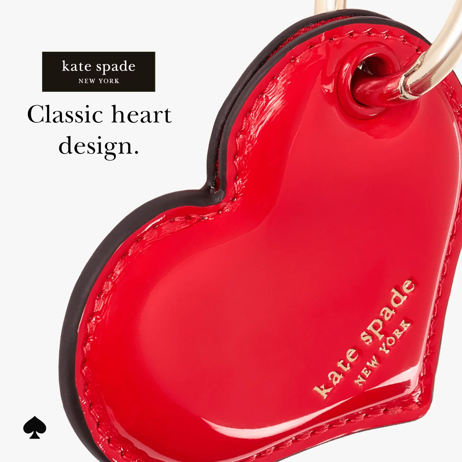 Kate Spade Heart Charm Keychain for AirTag - Image 5