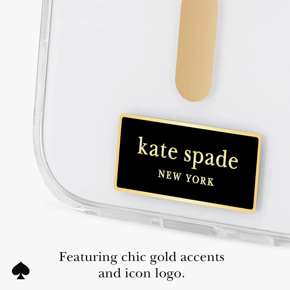 Kate Spade Icon MagSafe Case with Stand iPhone 17 Pro 6.3 - Clear / Gold - Image 5