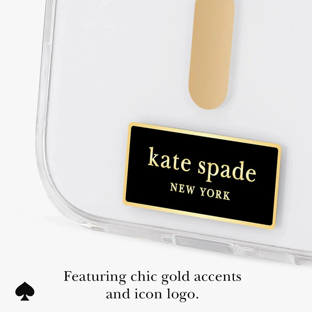 Kate Spade Icon MagSafe Case with Stand iPhone 17 Standard 6.3 - Clear / Gold - Image 7
