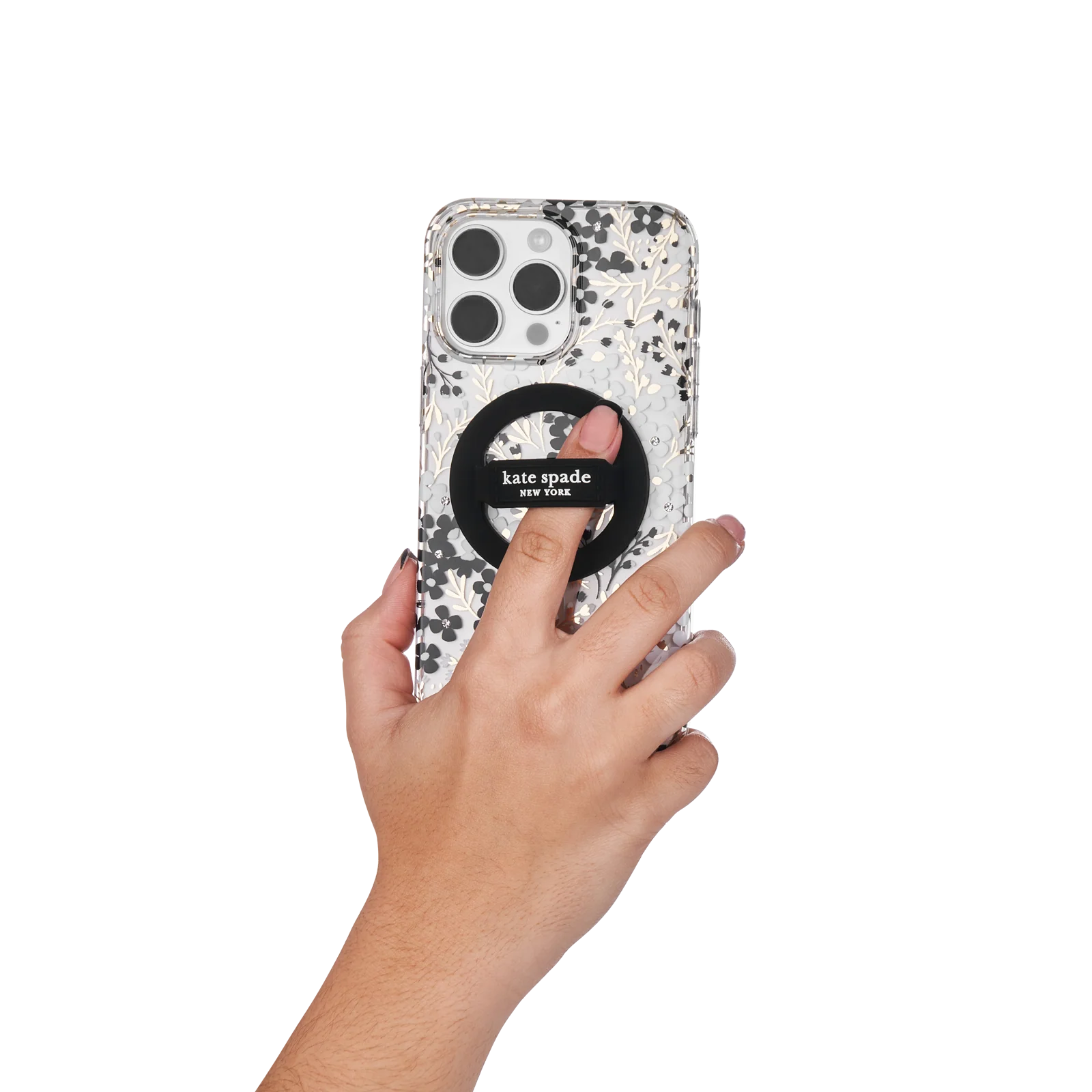 Kate Spade Magnetic Loop Grip For MagSafe - Black - Image 4