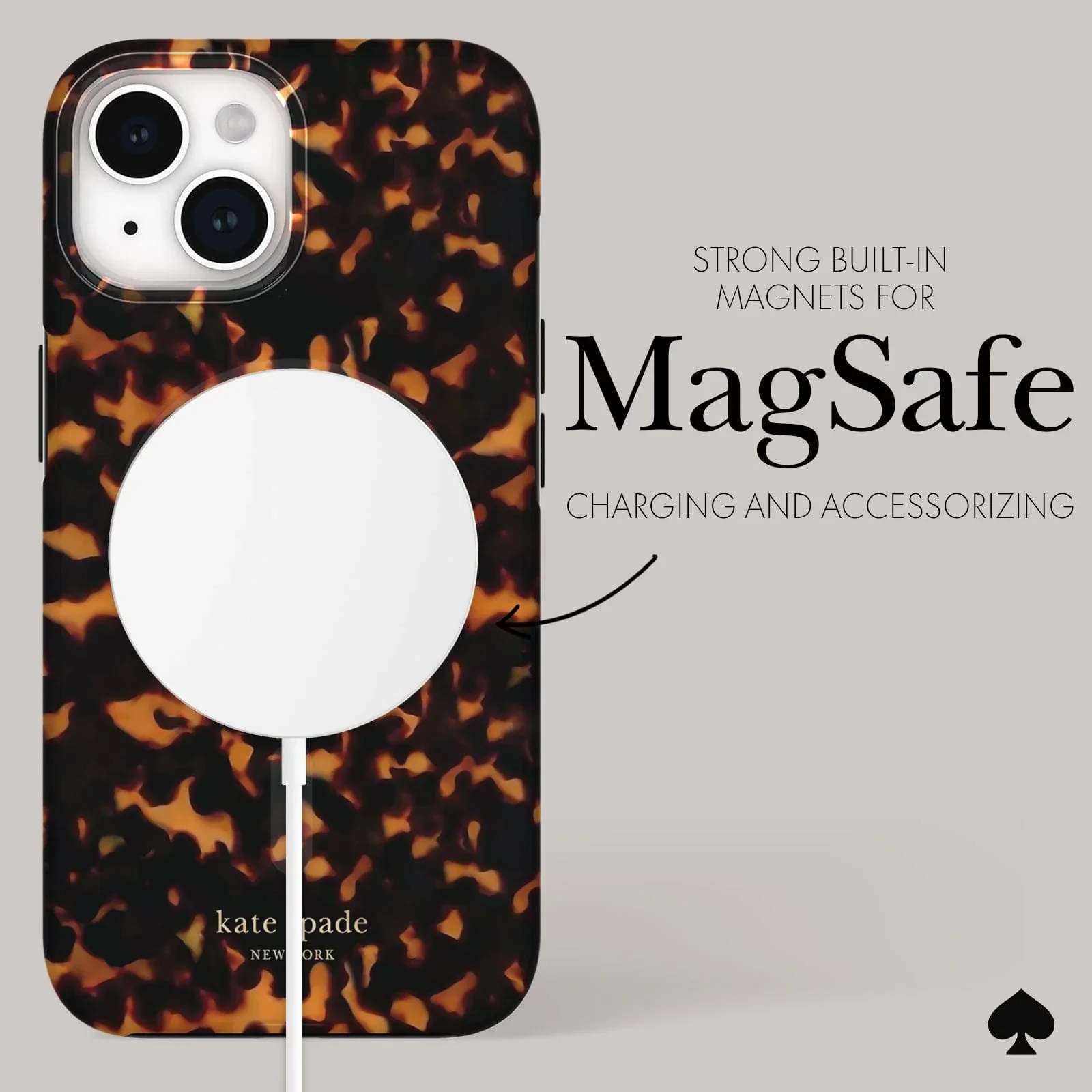 Kate Spade MagSafe Case for iPhone 17e / 16e / 15 / 14 / 13 Standard 6.1 - Tortoise - Image 5