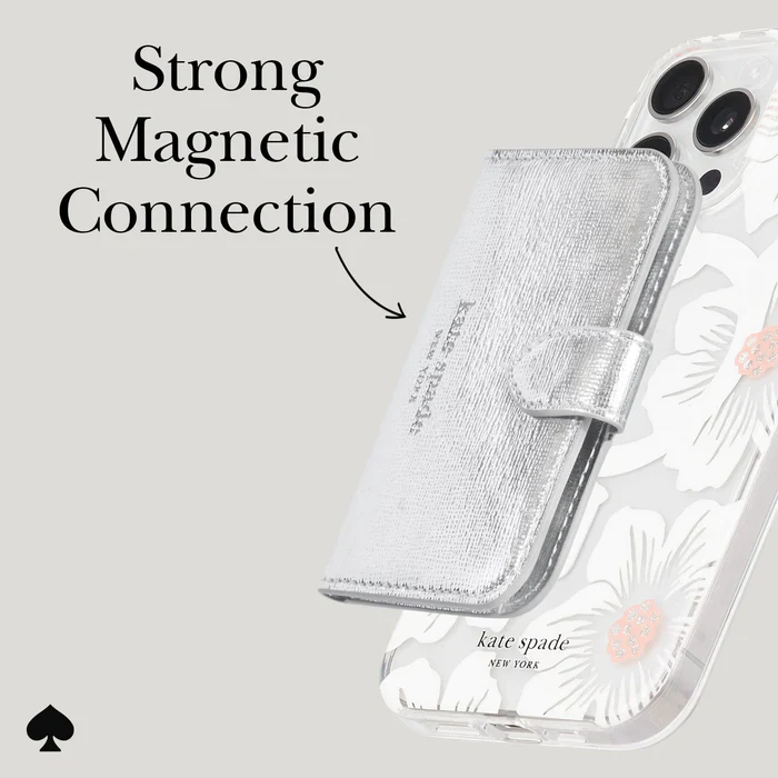 Kate Spade Morgan Magnetic Wallet for MagSafe - Metallic Silver - Image 4